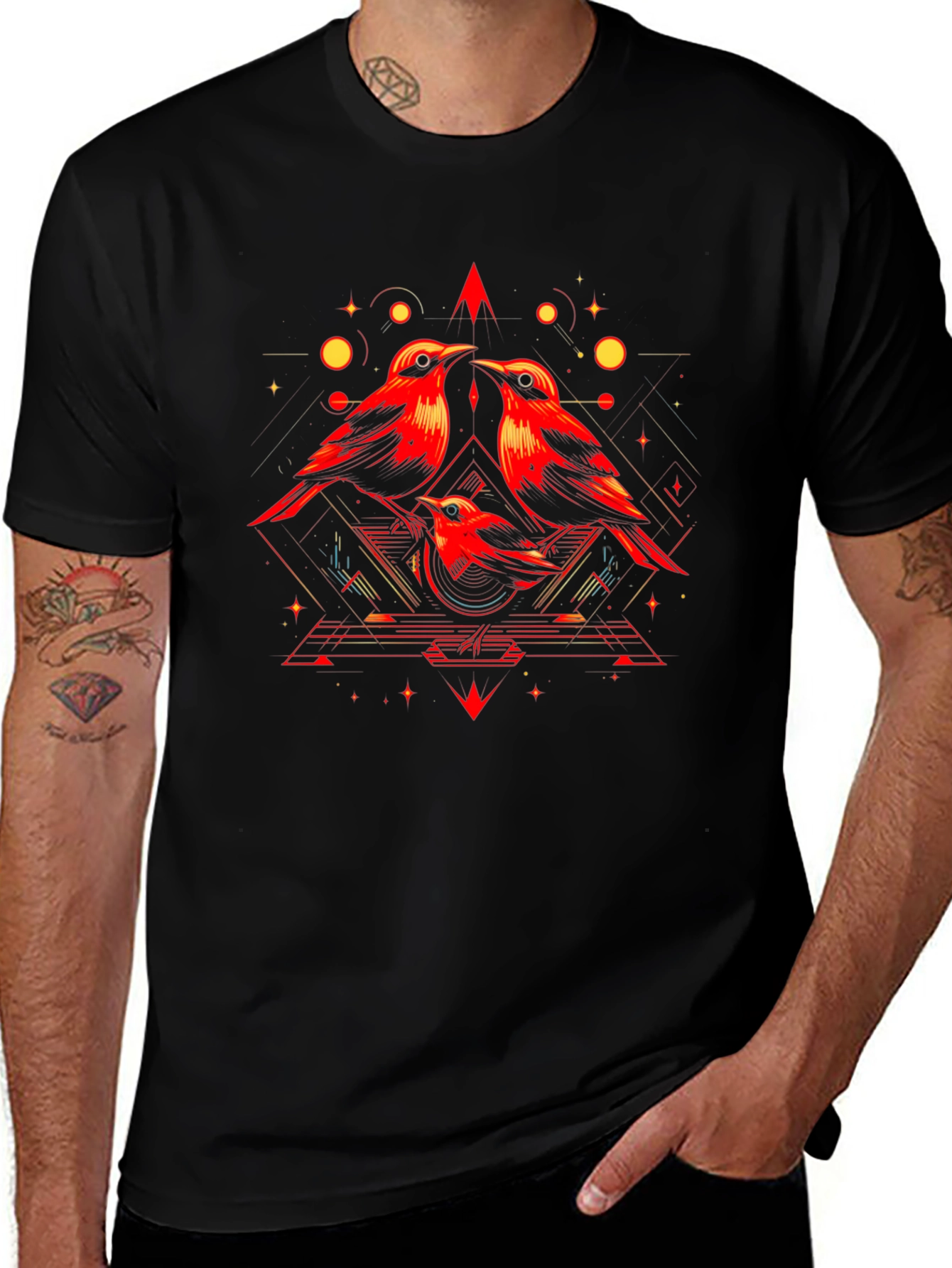 Geometric Bird T-Shirt - Modern Graphic Tee