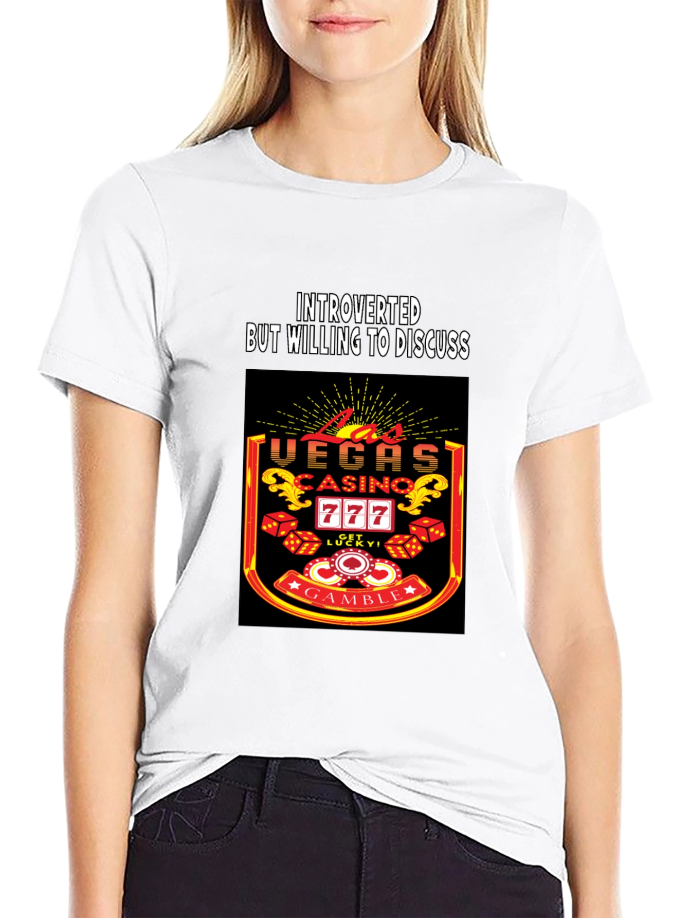 Introverted but Willing to Discuss Vegas Casino T-Shirt