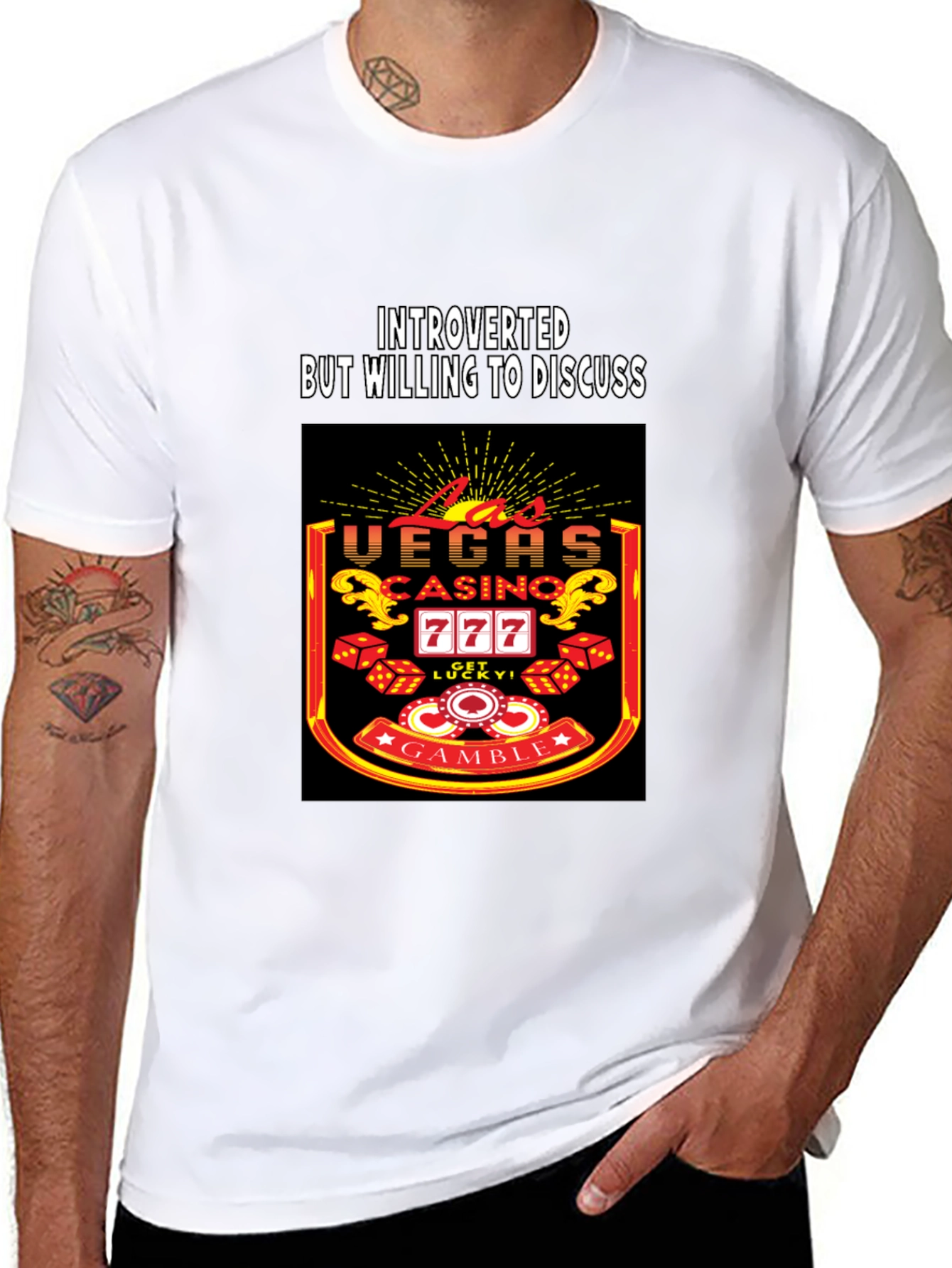 Introverted but Willing to Discuss Vegas Casino T-Shirt