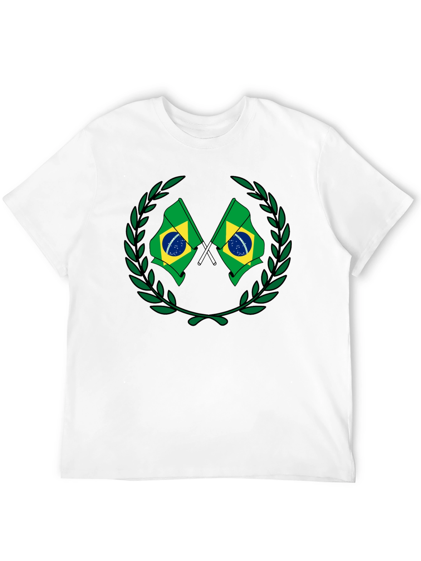 Brazil Flag Wreath Graphic Tee