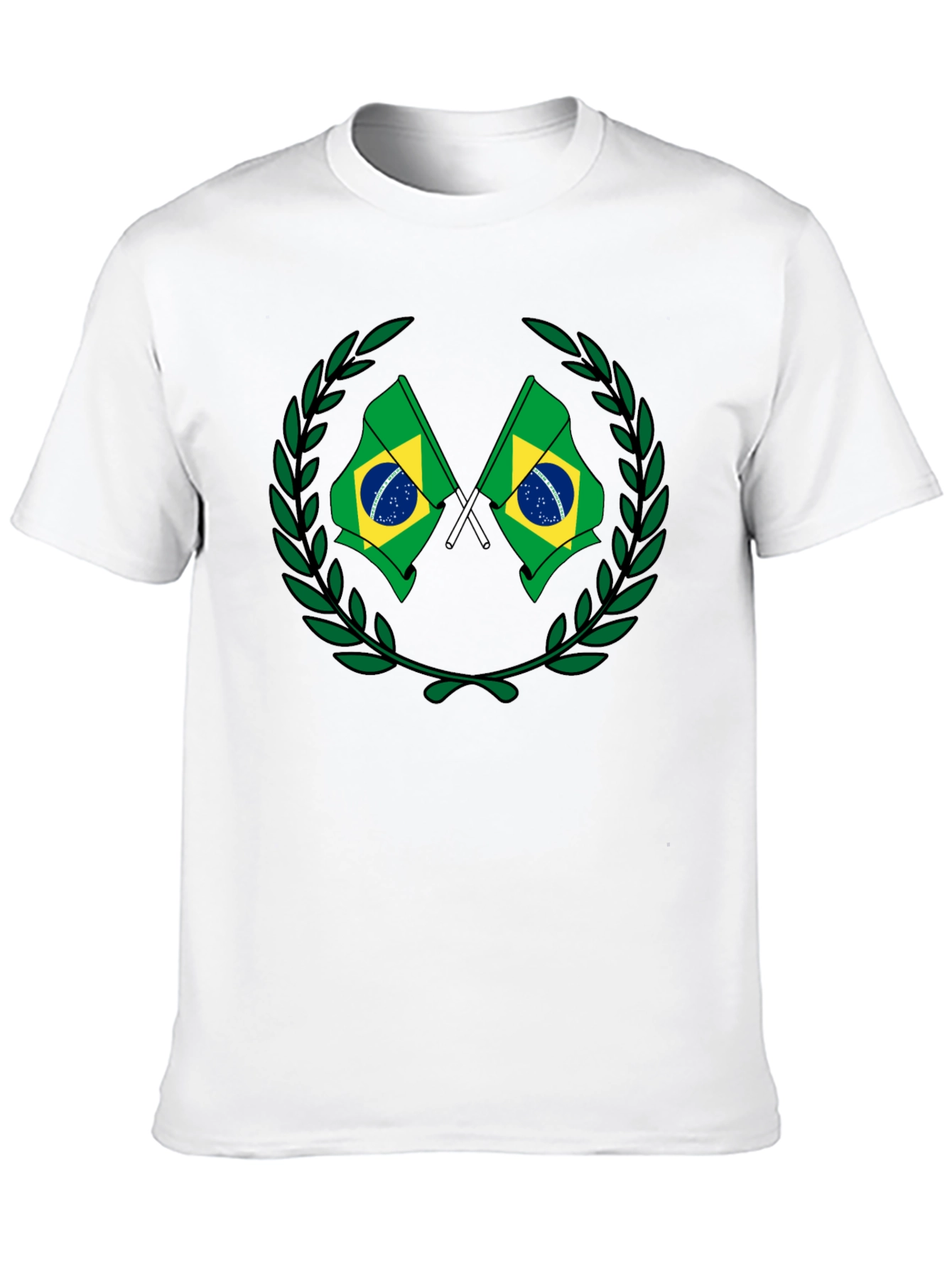 Brazil Flag Wreath Graphic Tee