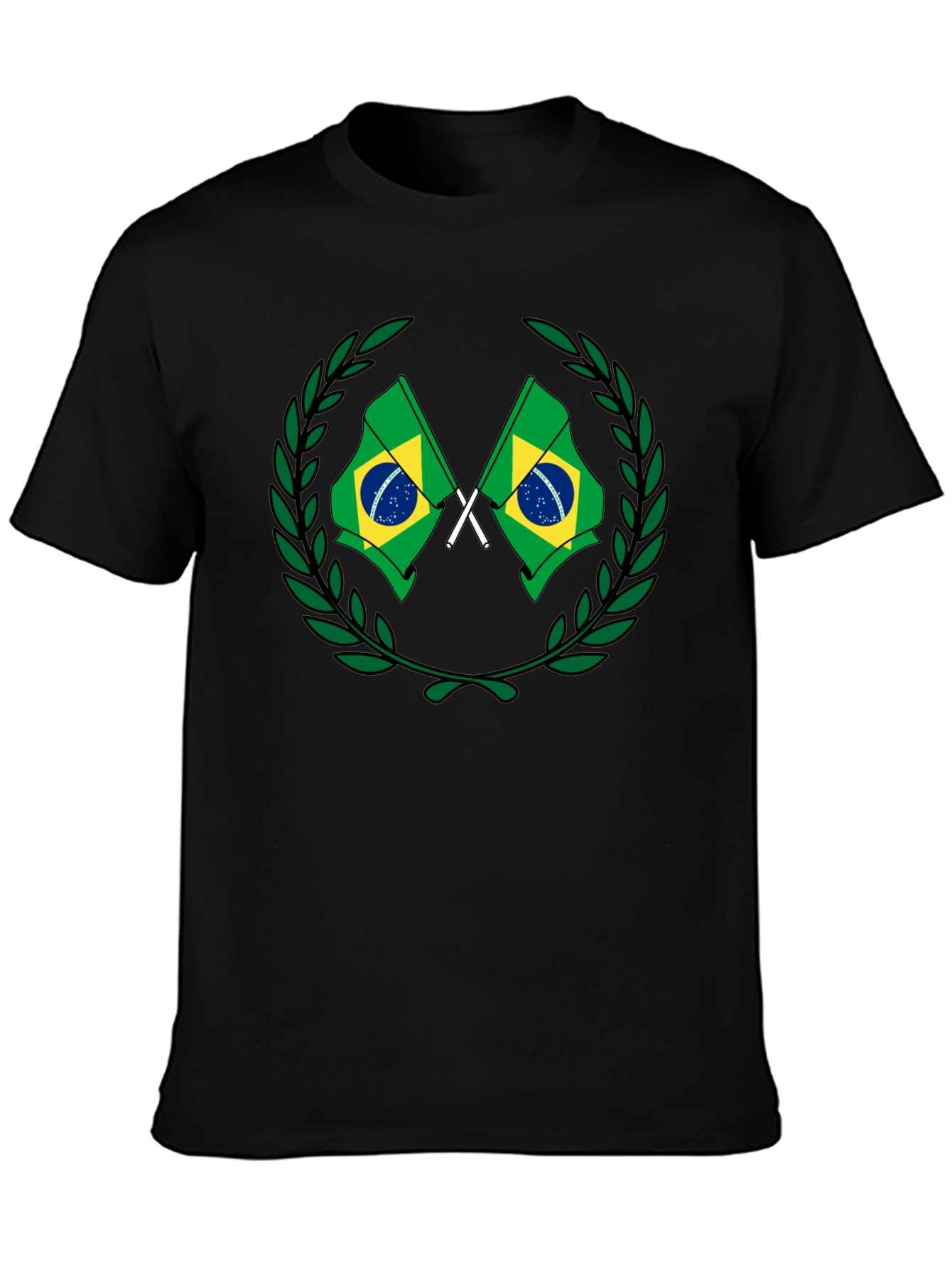 Brazil Flag Wreath Graphic Tee