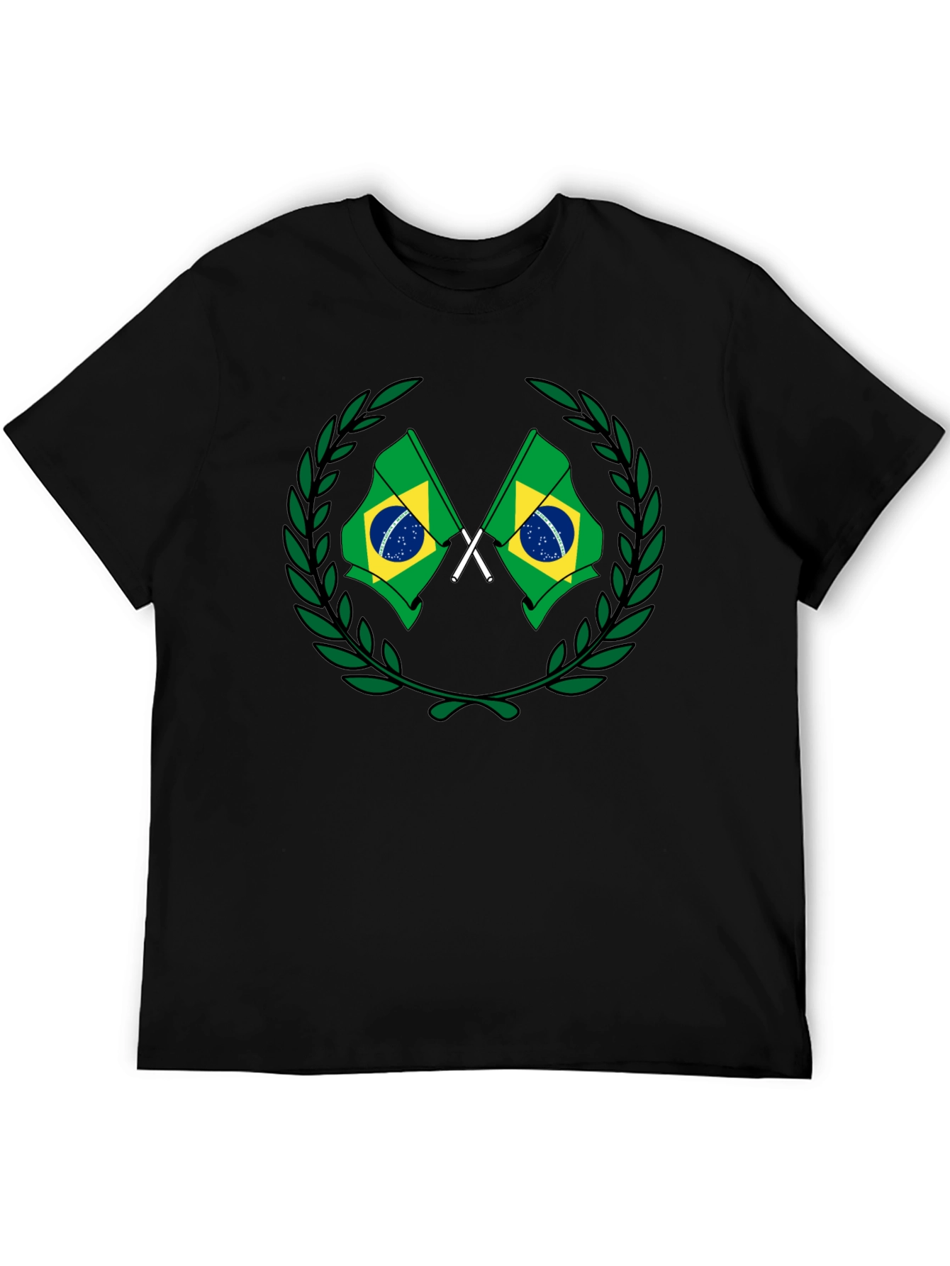 Brazil Flag Wreath Graphic Tee