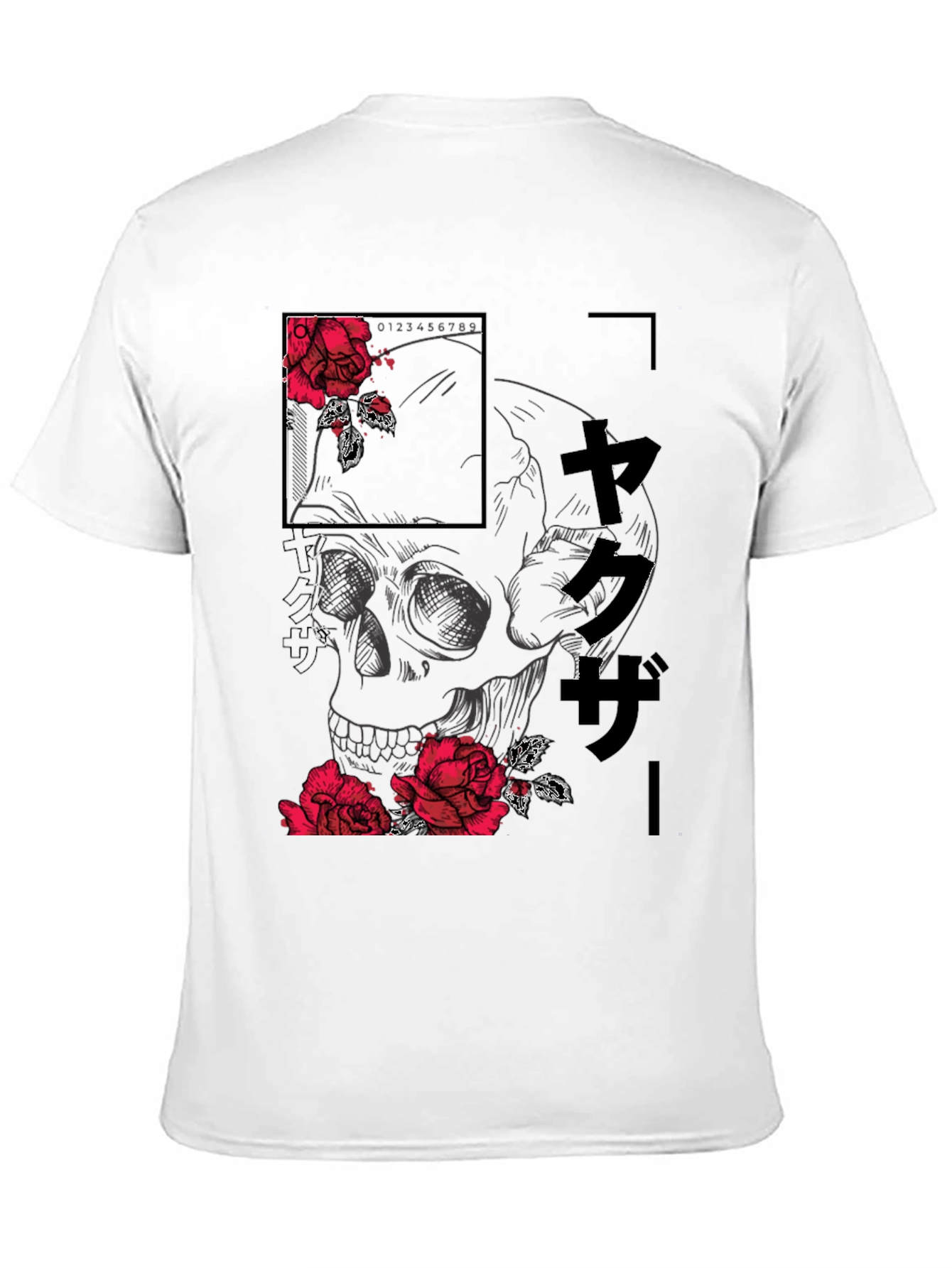 Skull & Roses Graphic Print Tee