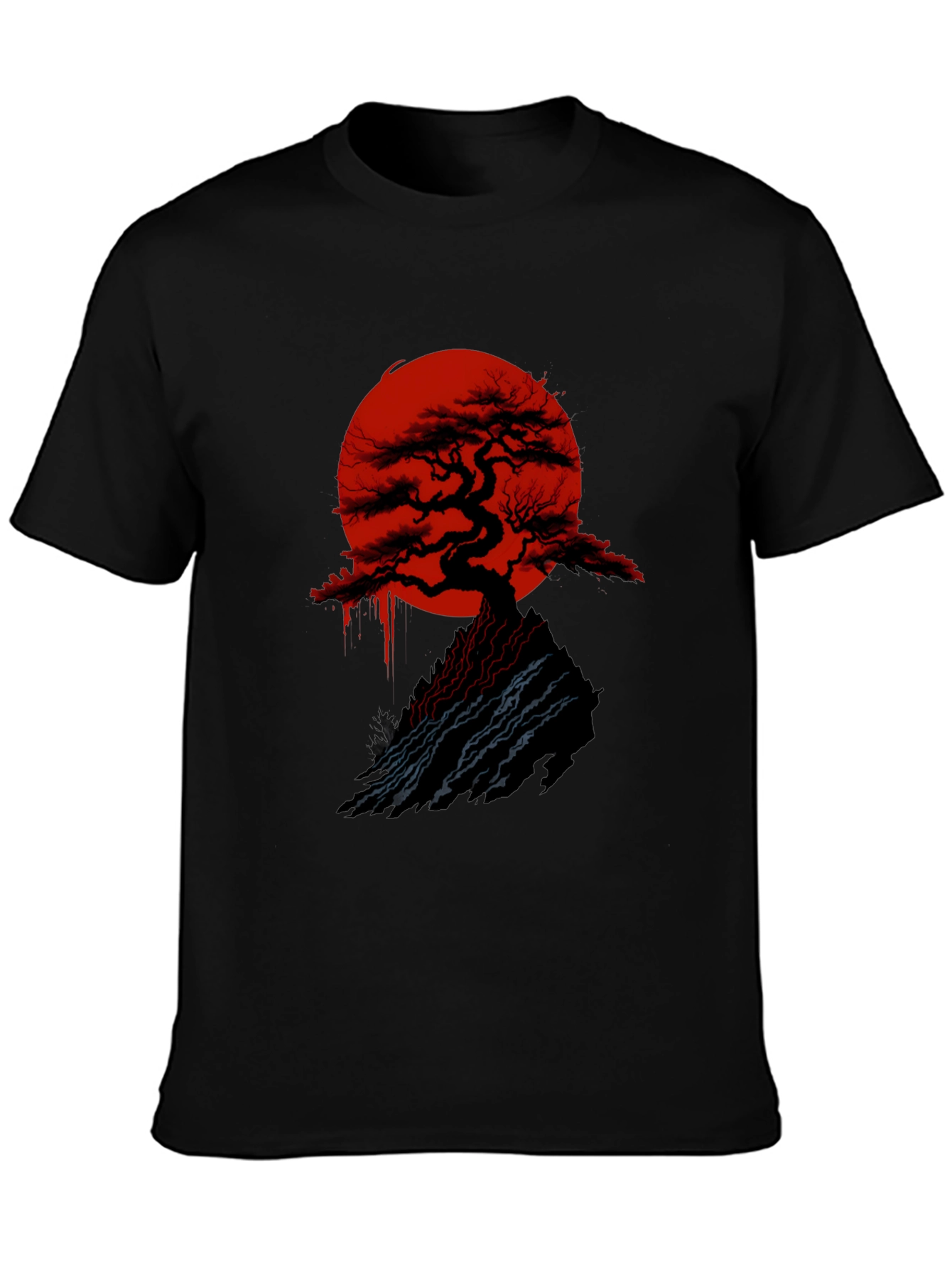 Bonsai Tree Graphic Tee - Red Sun