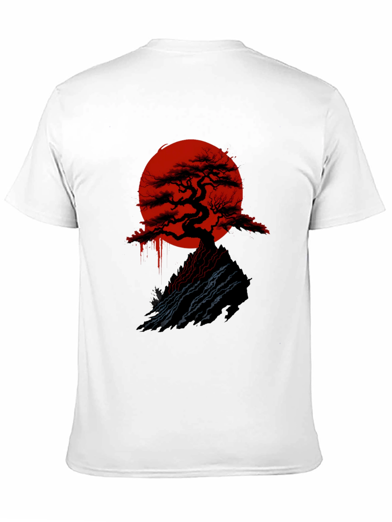 Bonsai Tree Graphic Tee - Red Sun
