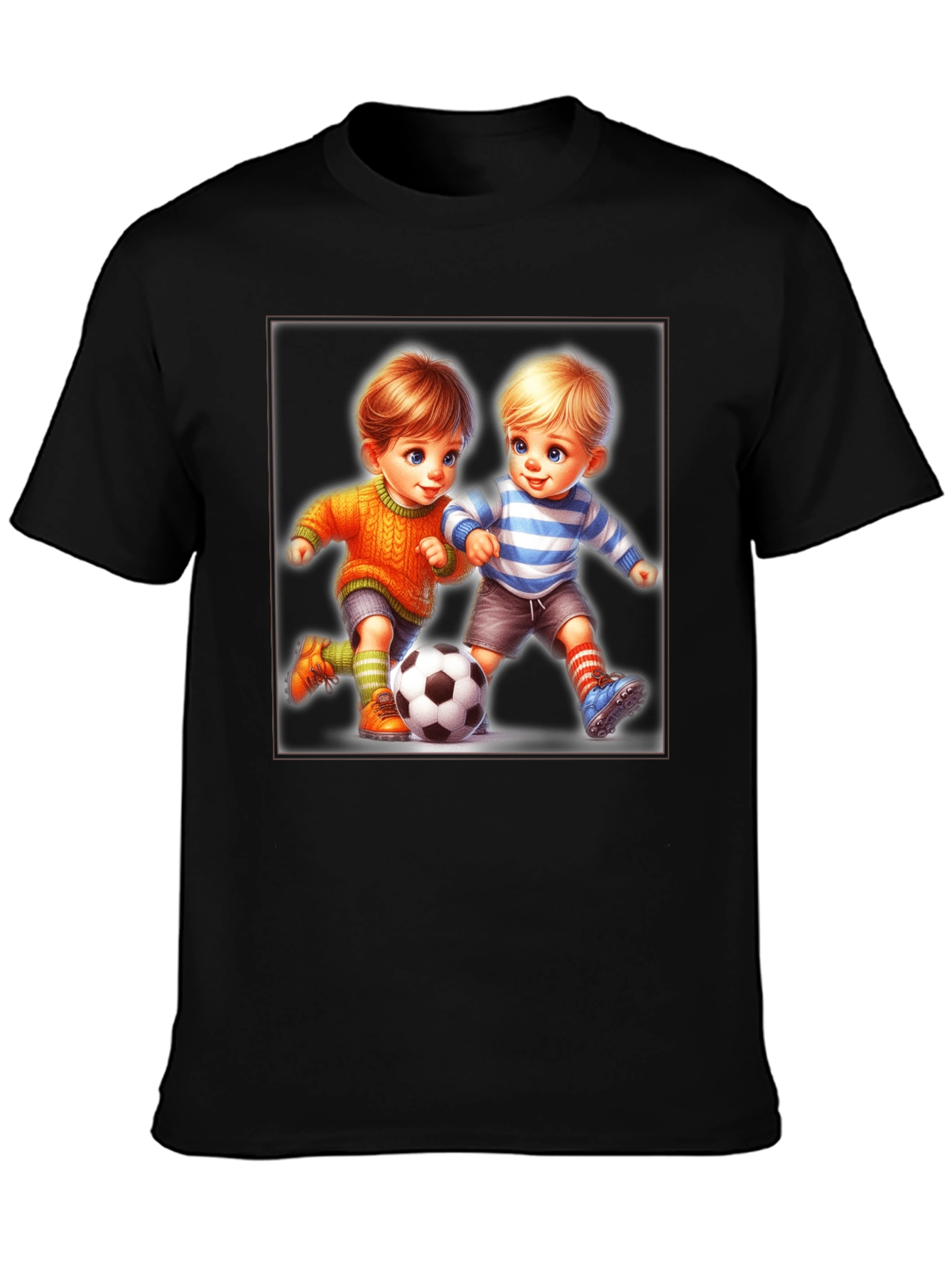 Boys Soccer T-Shirt: Cartoon Kids Graphic Tee
