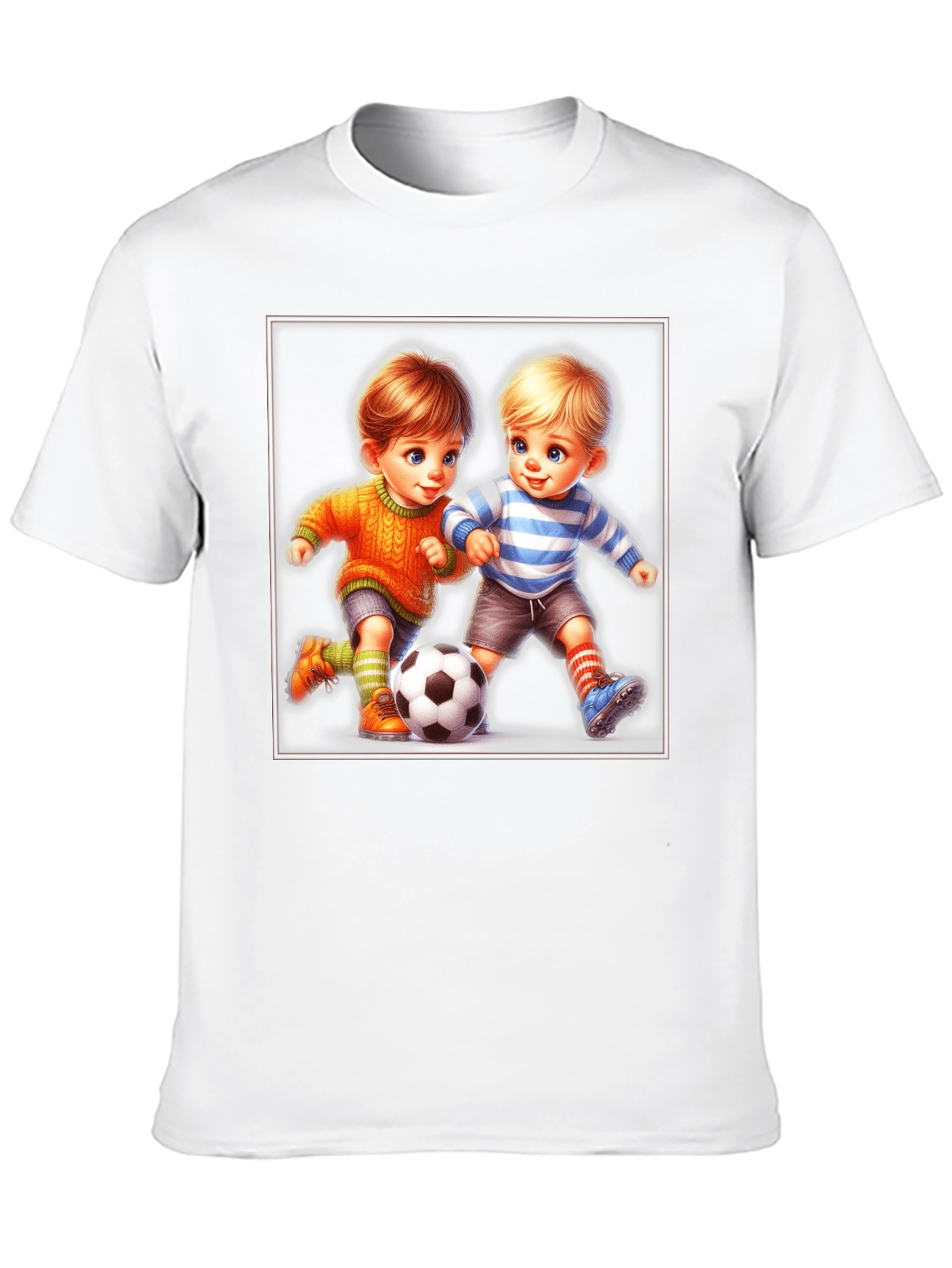 Boys Soccer T-Shirt: Cartoon Kids Graphic Tee