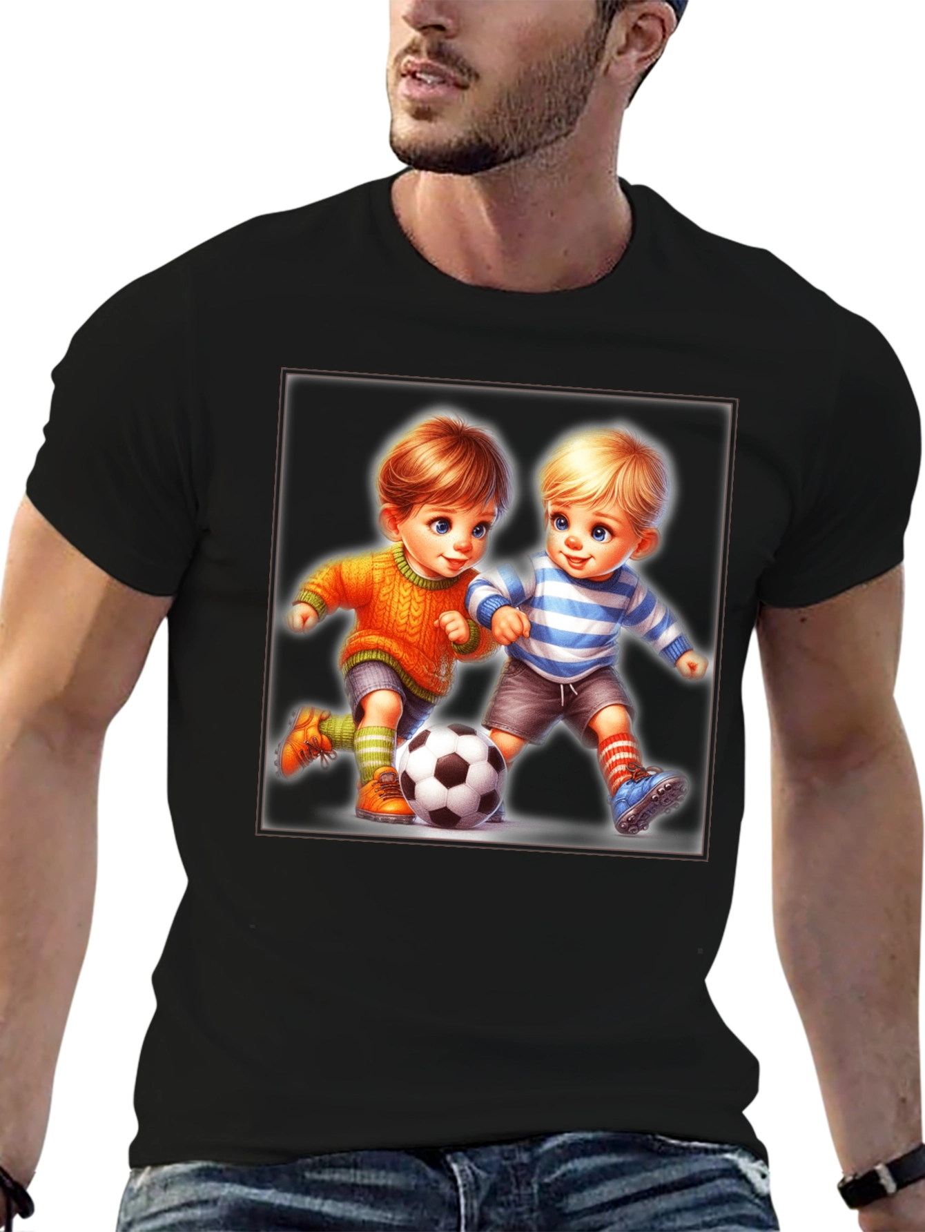 Boys Soccer T-Shirt: Cartoon Kids Graphic Tee