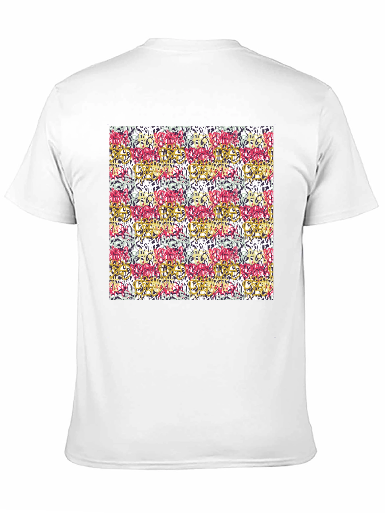Abstract Pattern Mens Black T-Shirt