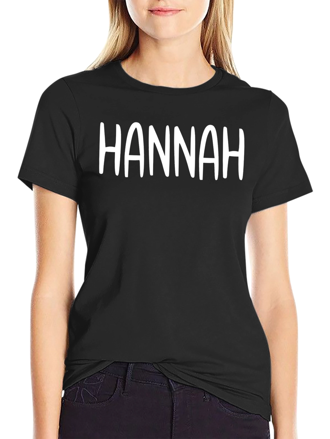 Personalized HANNAH Black T-Shirt