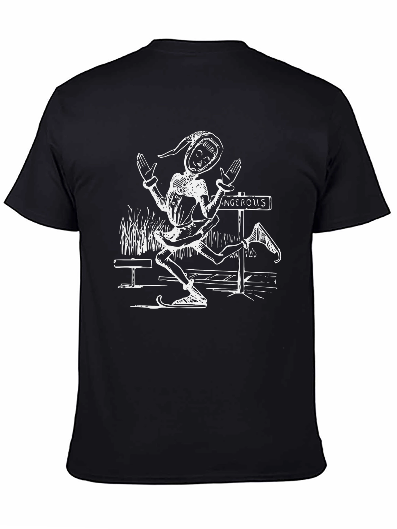 Elf Crossing T-Shirt - Funny Graphic Tee