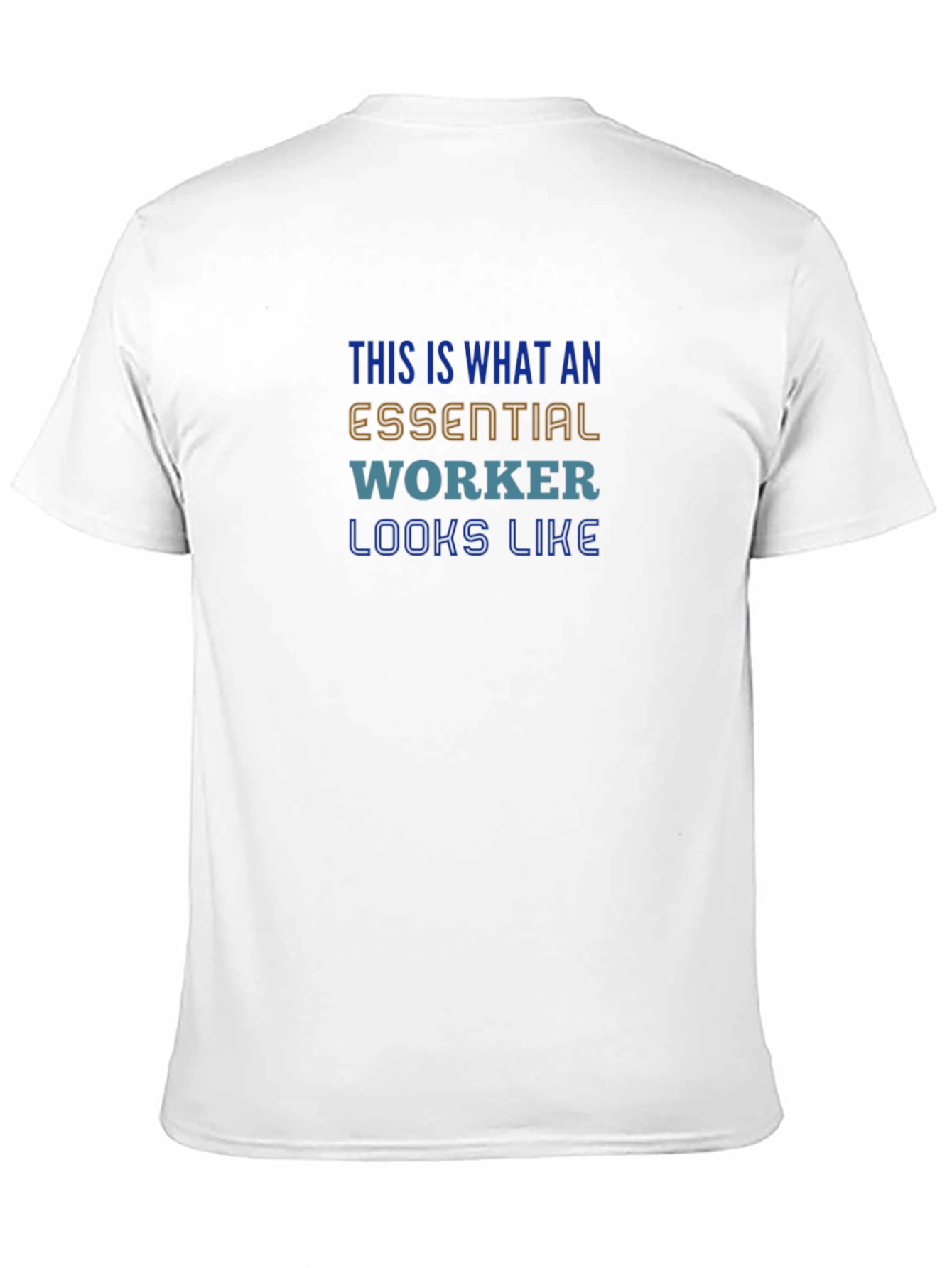 Essential Worker Graphic Tee - Black Cotton Blend