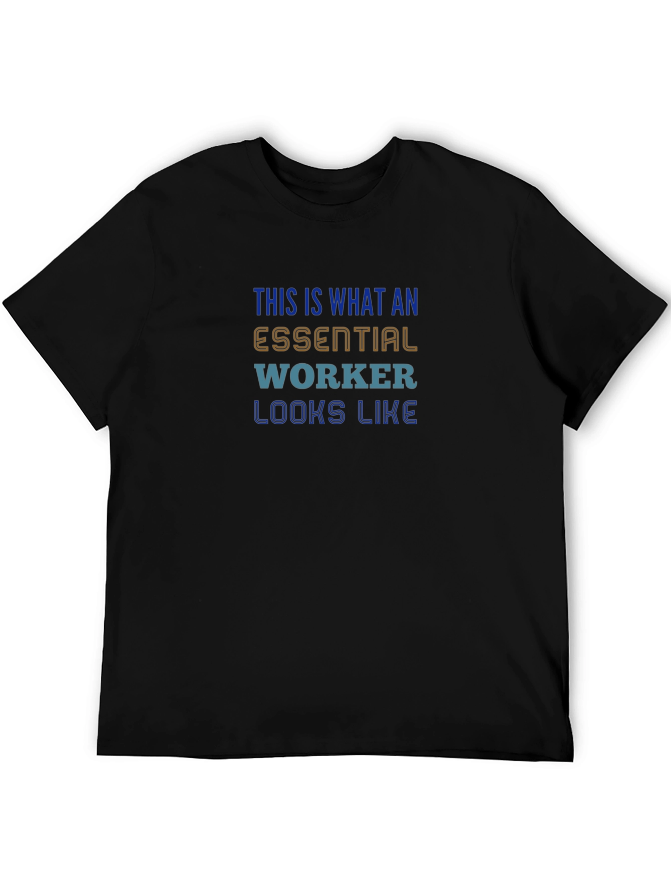 Essential Worker Graphic Tee - Black Cotton Blend