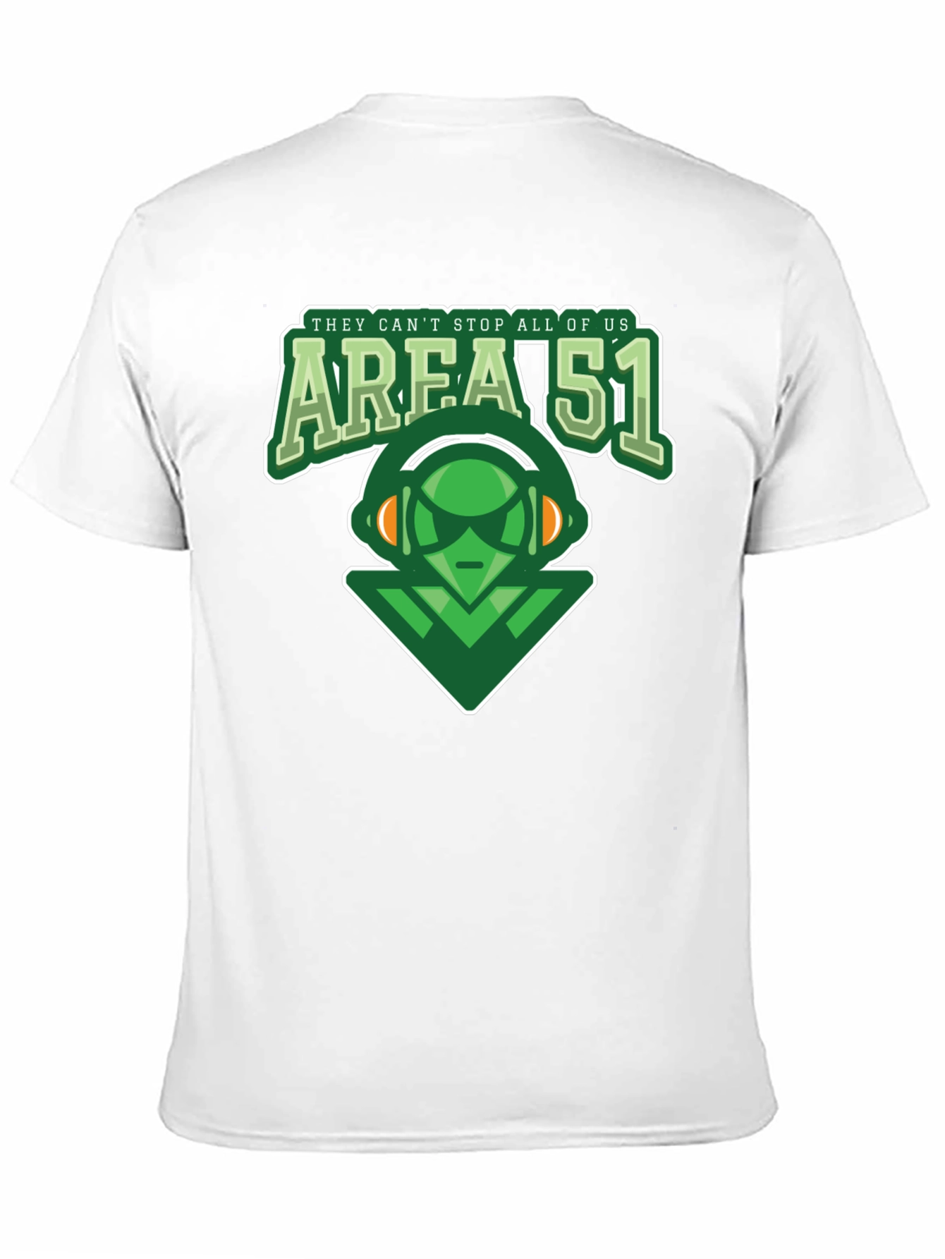 Area 51 Alien Graphic Print Black T-Shirt
