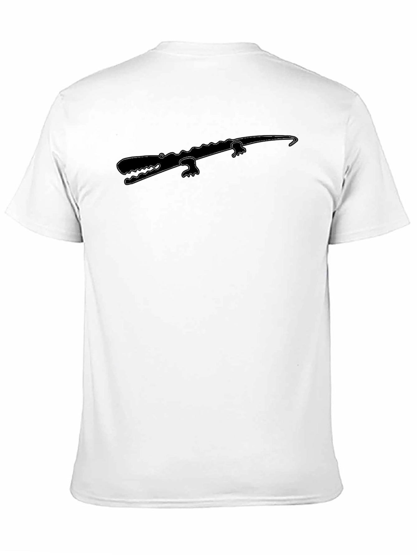 Crocodile Graphic Print Black T-Shirt