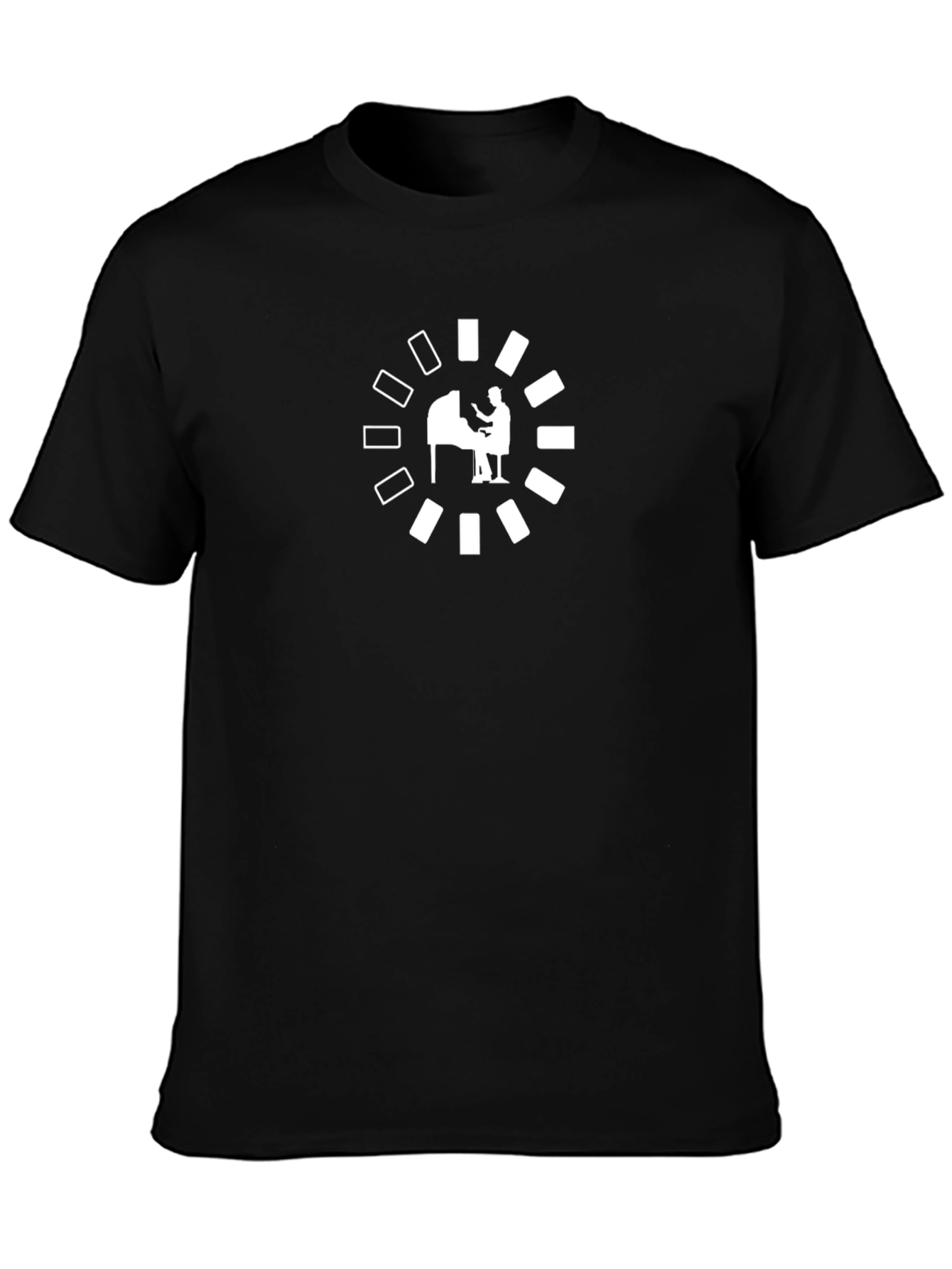 Pianist Loading Black T-Shirt - Musician Tee