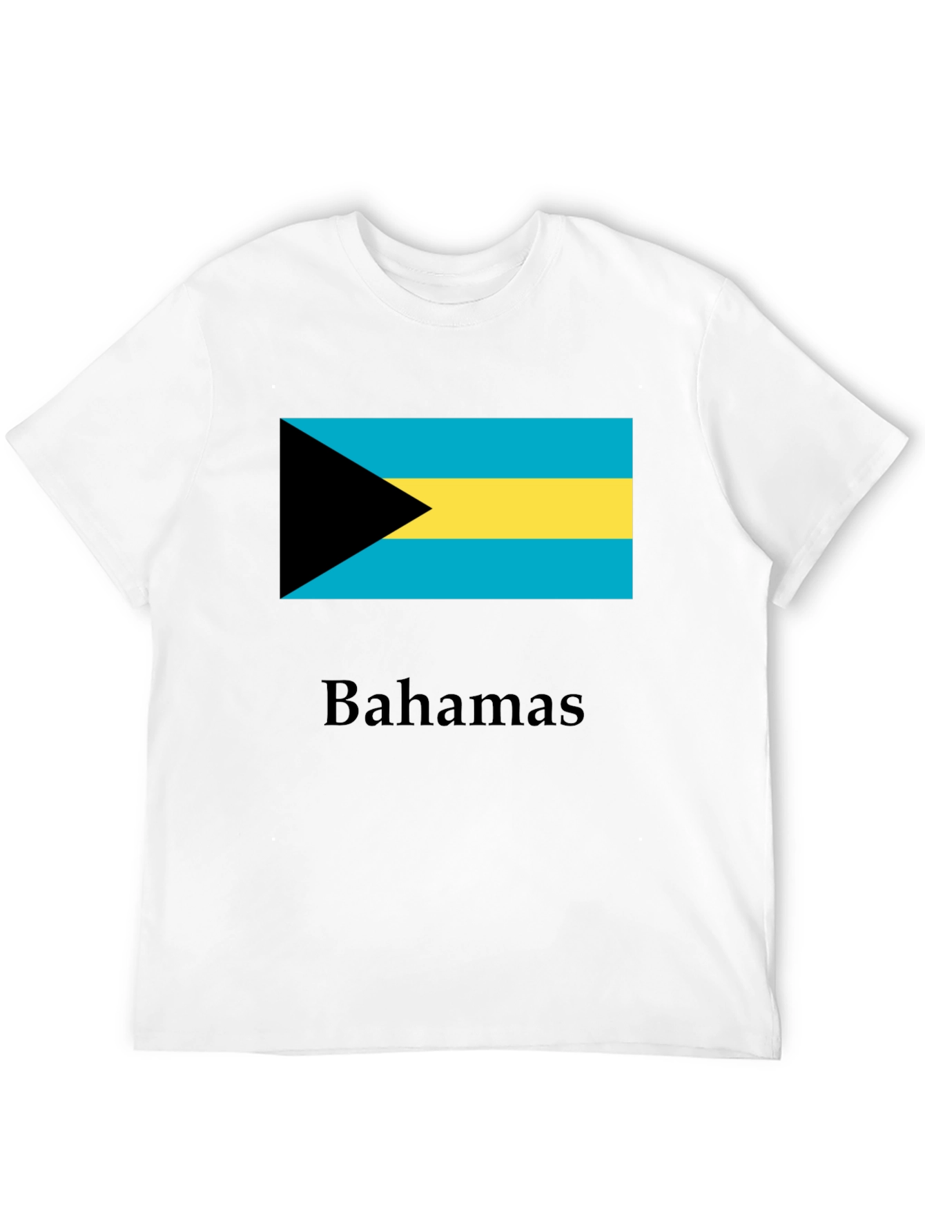 Bahamas Flag Graphic T-Shirt - Black