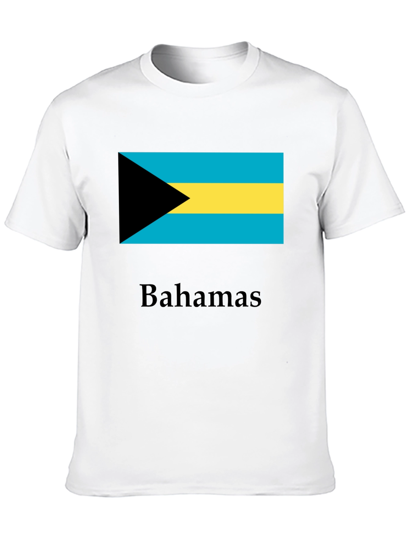 Bahamas Flag Graphic T-Shirt - Black