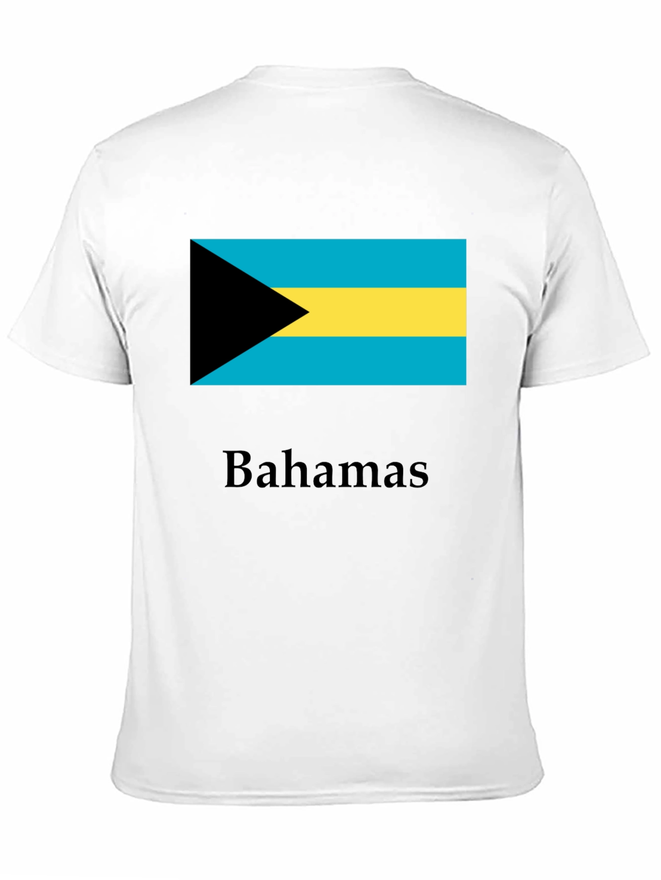 Bahamas Flag Graphic T-Shirt - Black