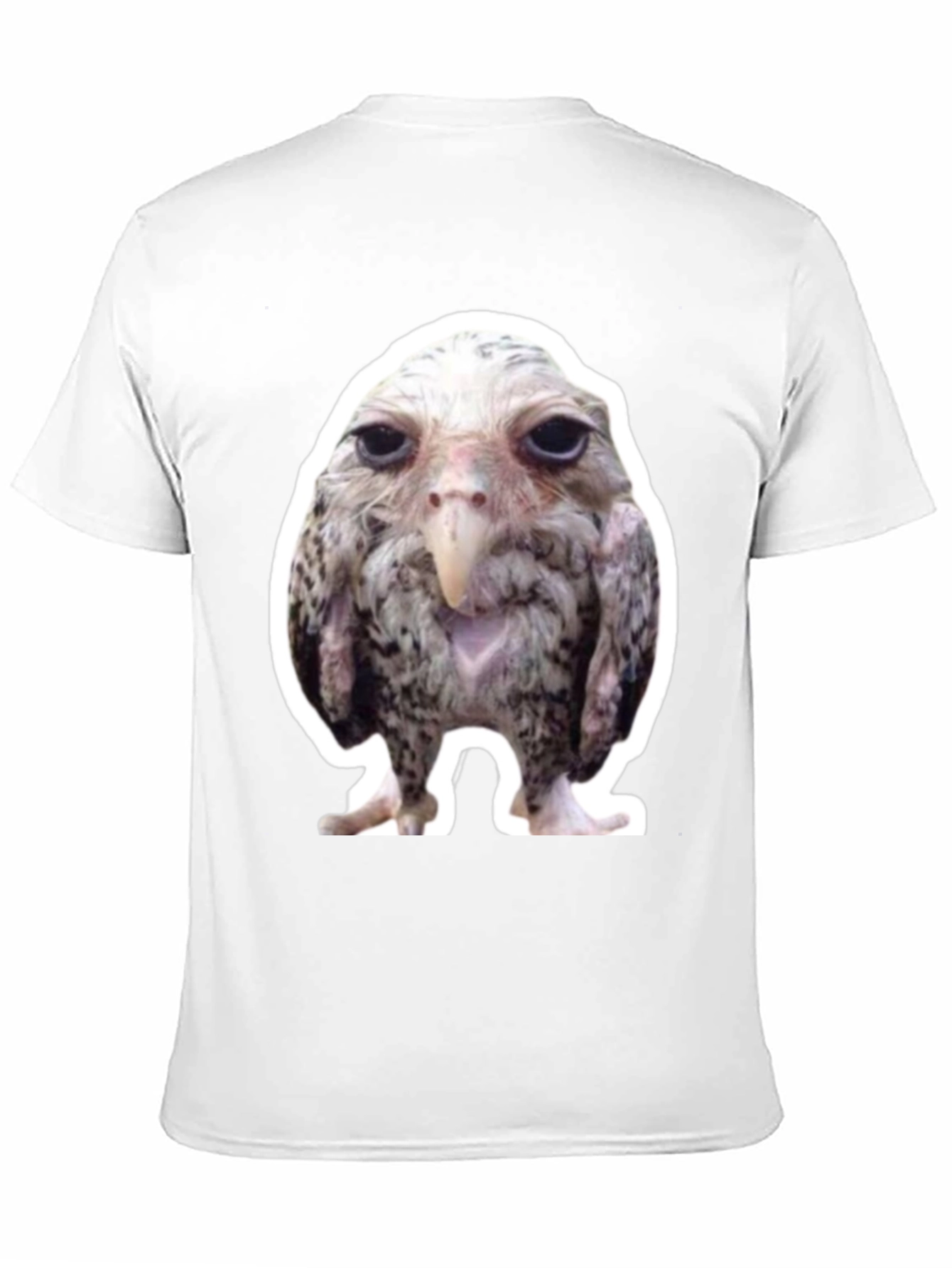 Funny Bird Graphic Black T-Shirt