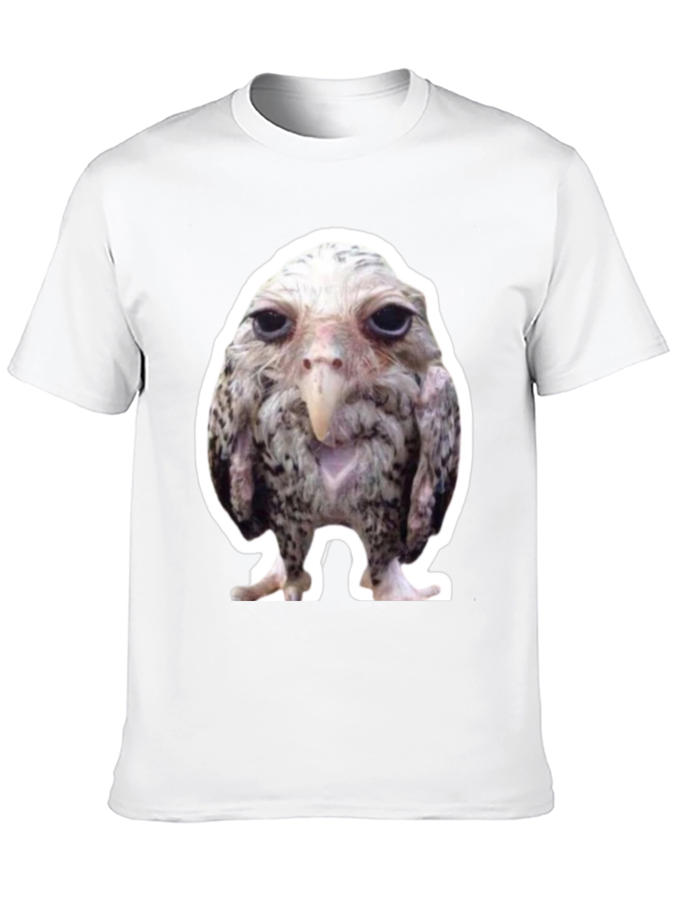 Funny Bird Graphic Black T-Shirt