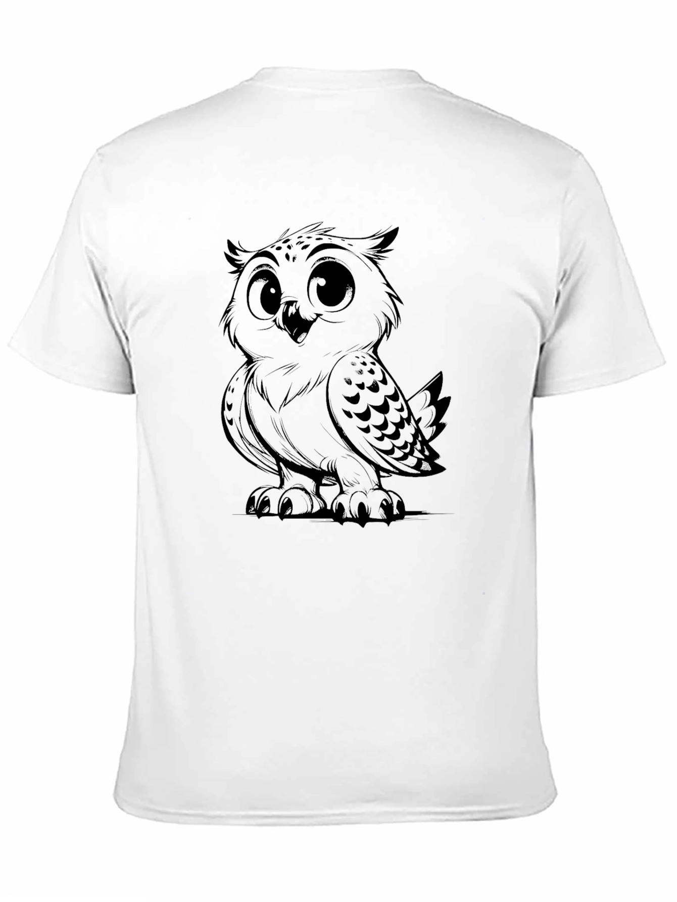 Owl Graphic Tee - Black Cotton Blend