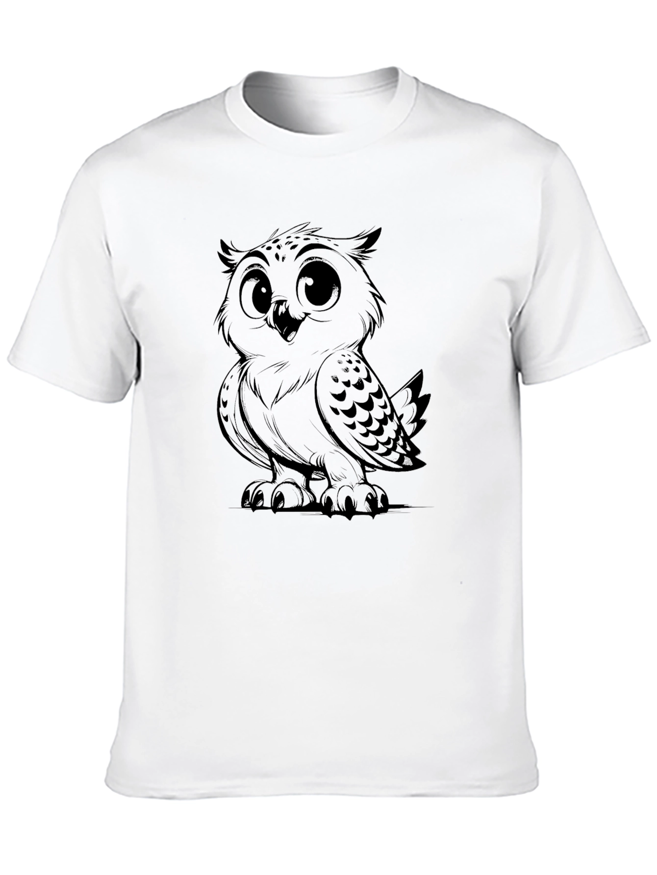 Owl Graphic Tee - Black Cotton Blend