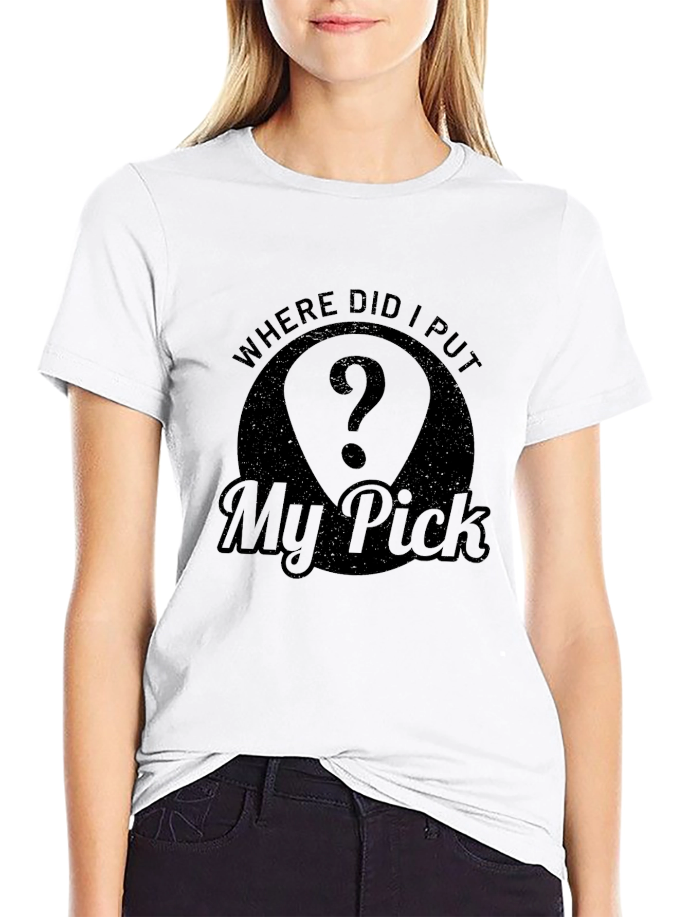 Where Did I Put My Pick? Funny Guitar T-Shirt