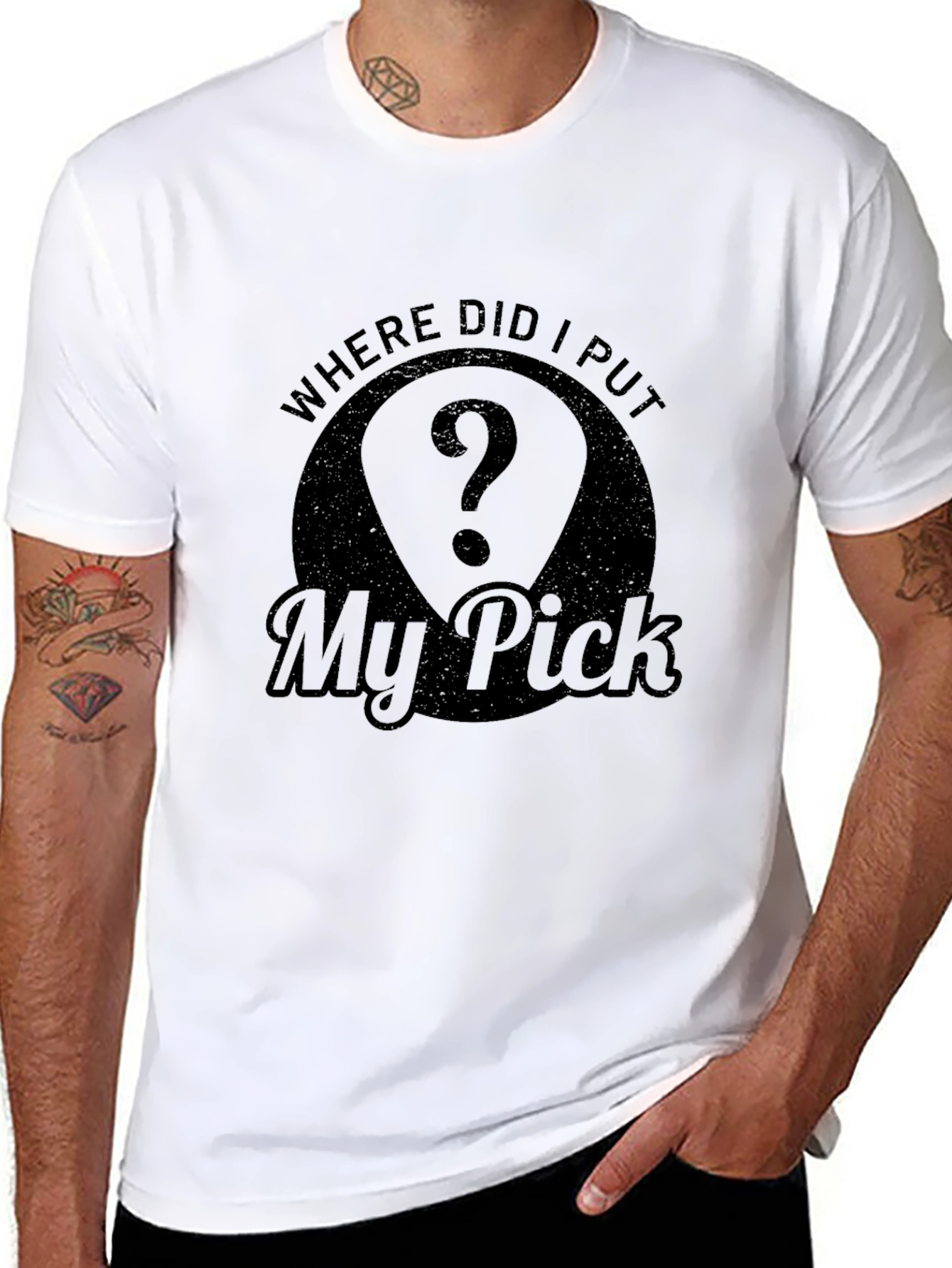 Where Did I Put My Pick? Funny Guitar T-Shirt