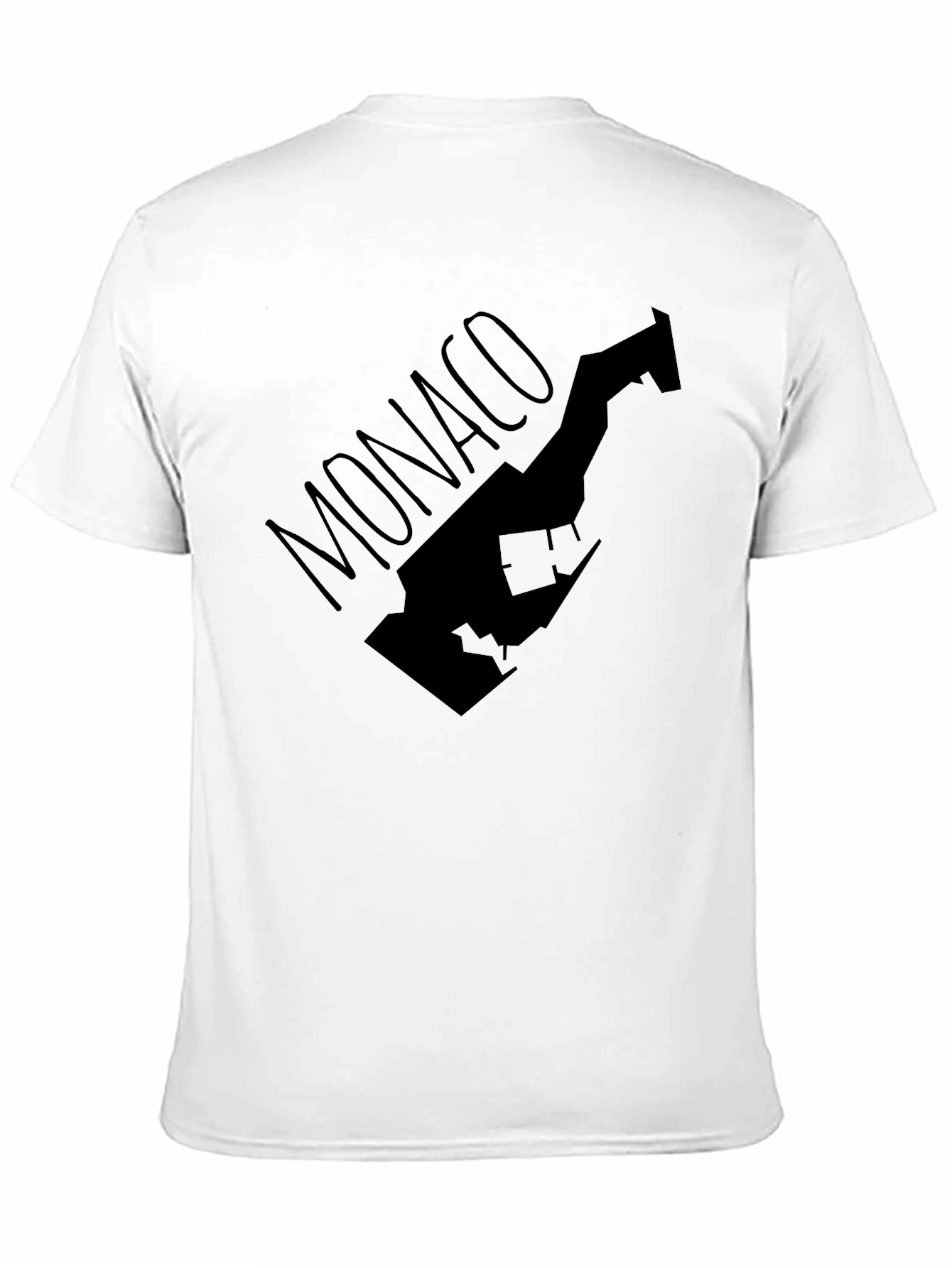 Monaco Map T-Shirt - Stylish Black Tee
