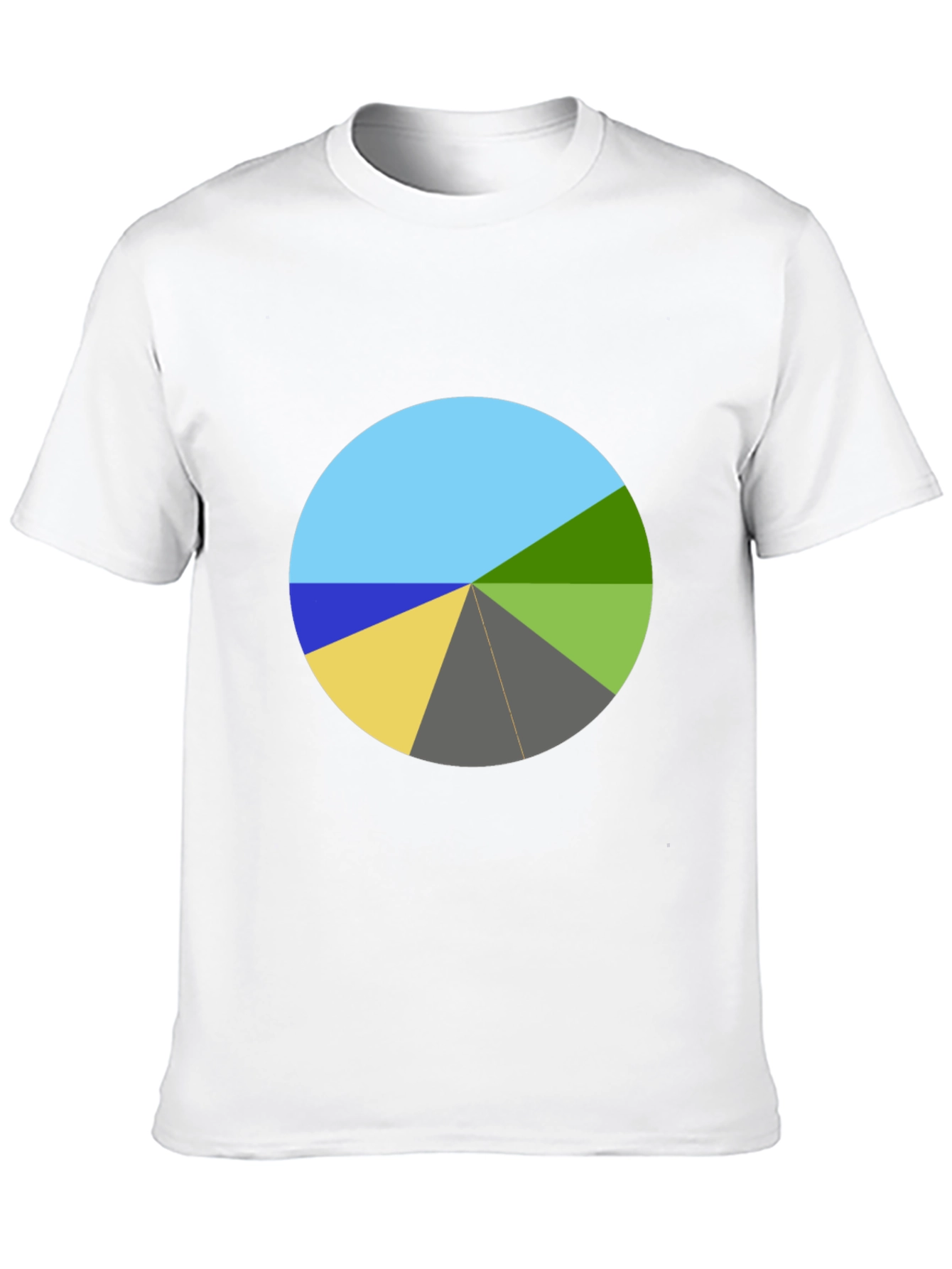 Geometric Pie Chart Graphic Tee - Unique Design