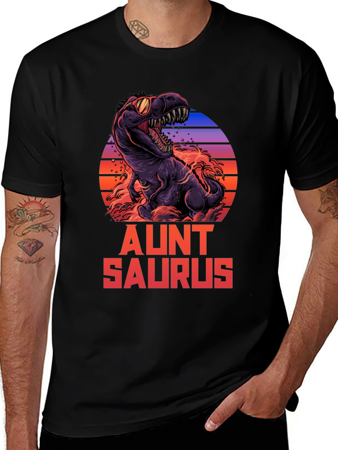 Aunt Saurus T-Shirt Dinosaur Graphic Tee