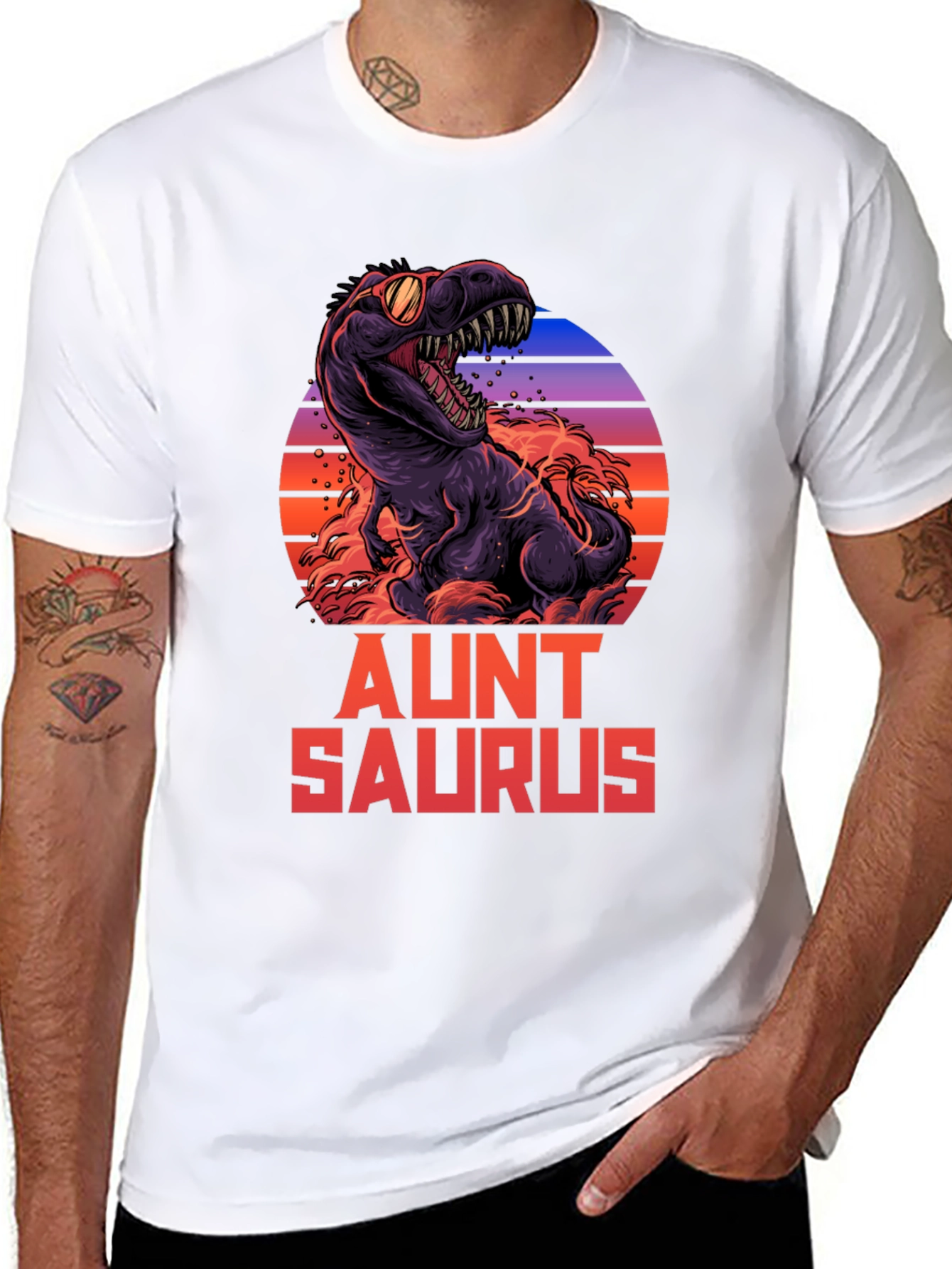 Aunt Saurus T-Shirt Dinosaur Graphic Tee