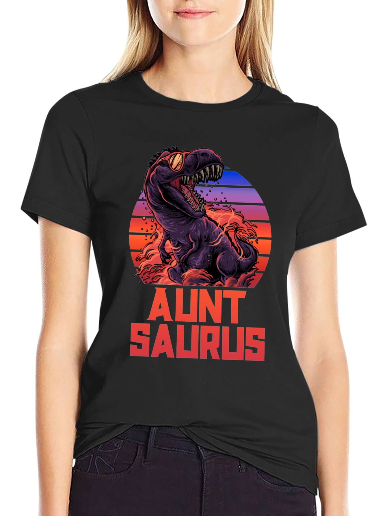 Aunt Saurus T-Shirt Dinosaur Graphic Tee