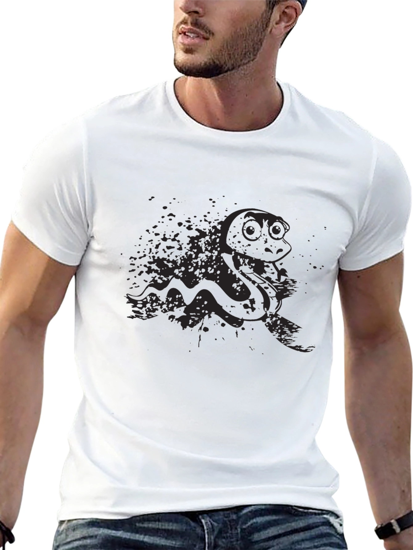 Mens Graphic Tee - Snake Design