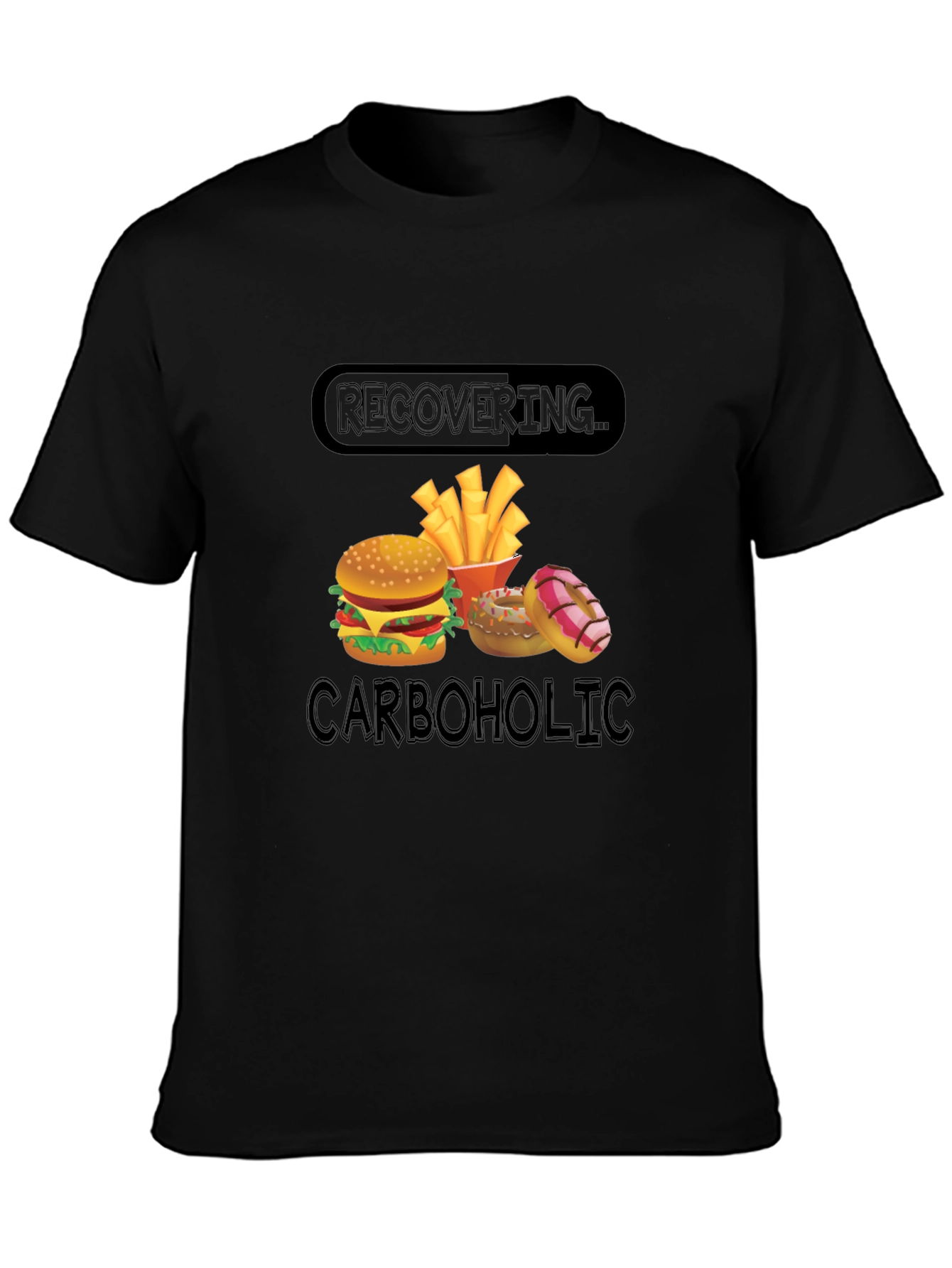 Recovering Carboholic T-Shirt - Funny Foodie Tee