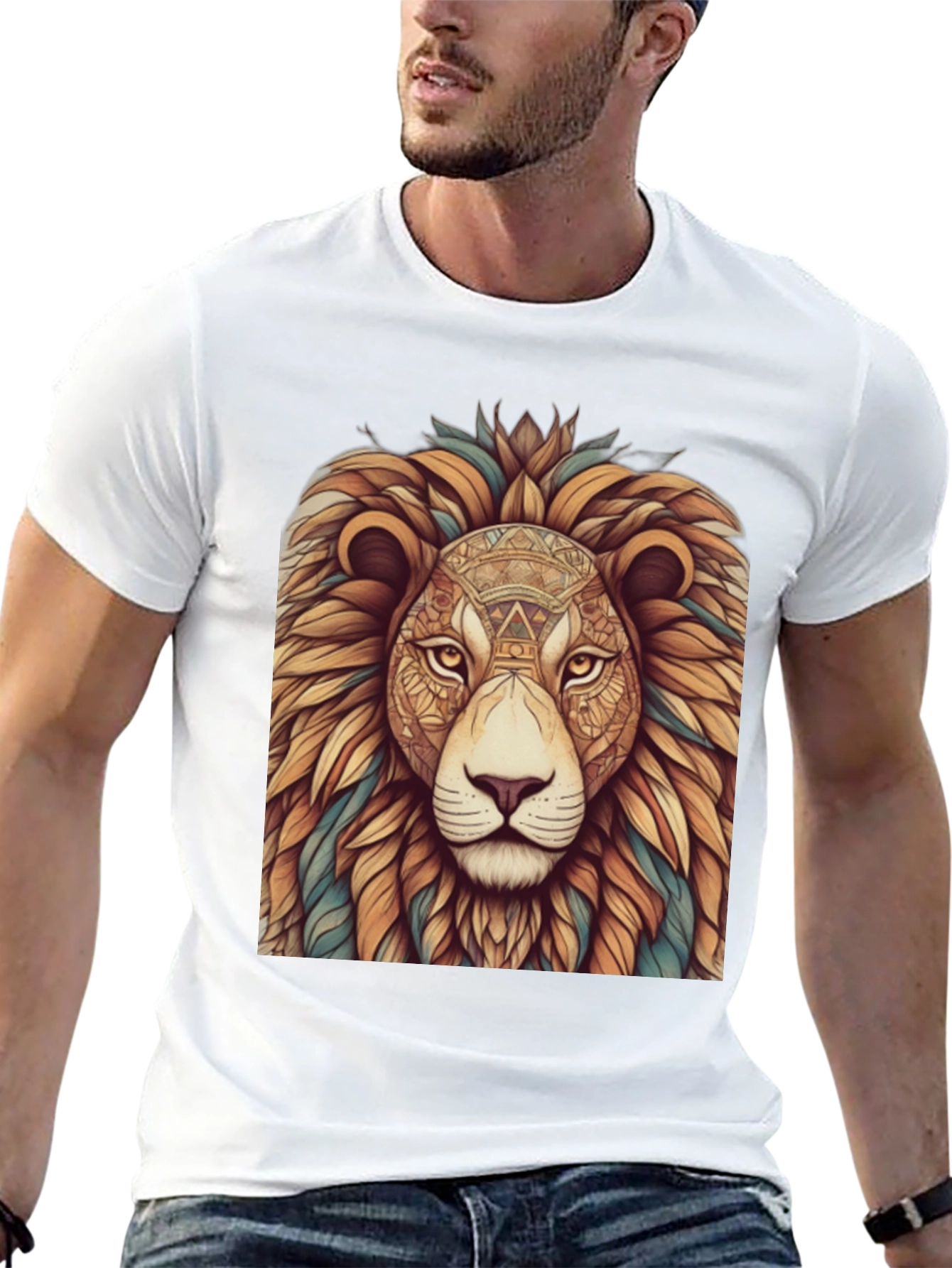 Lion Graphic Print T-Shirt