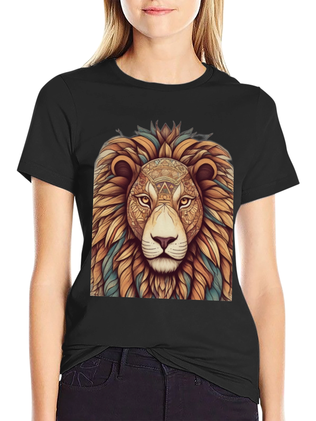 Lion Graphic Print T-Shirt