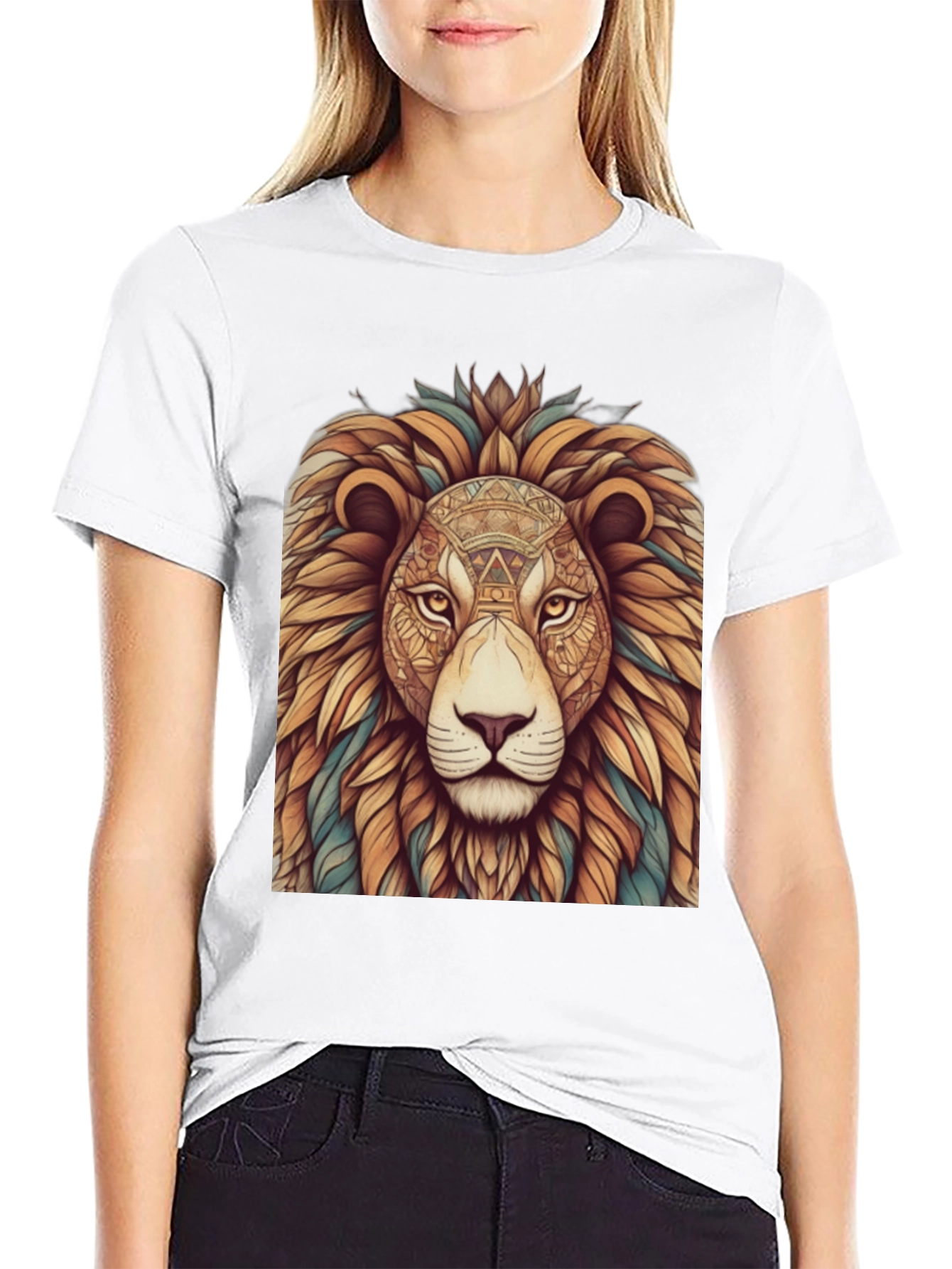 Lion Graphic Print T-Shirt
