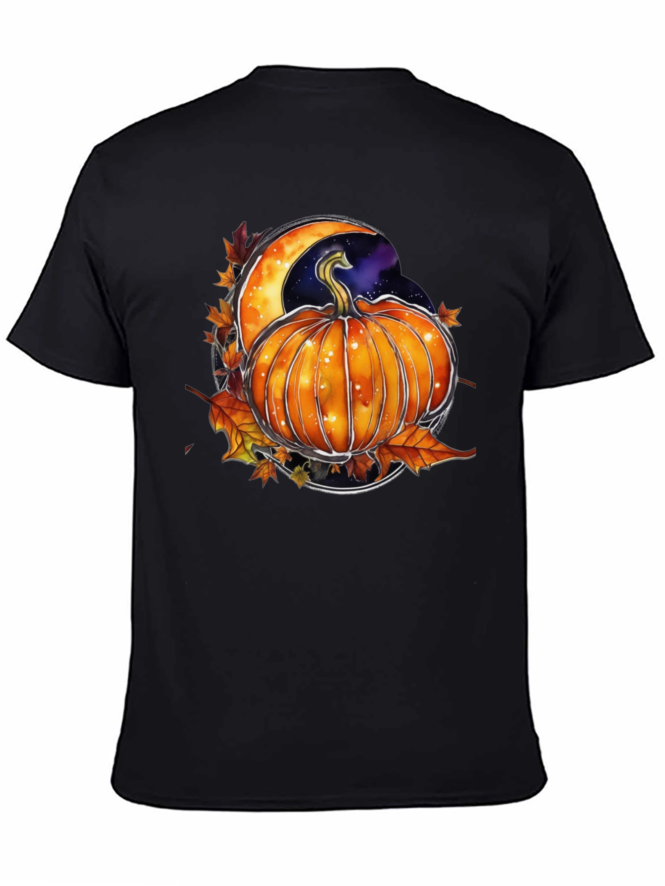 Autumn Pumpkin Moon Graphic Tee