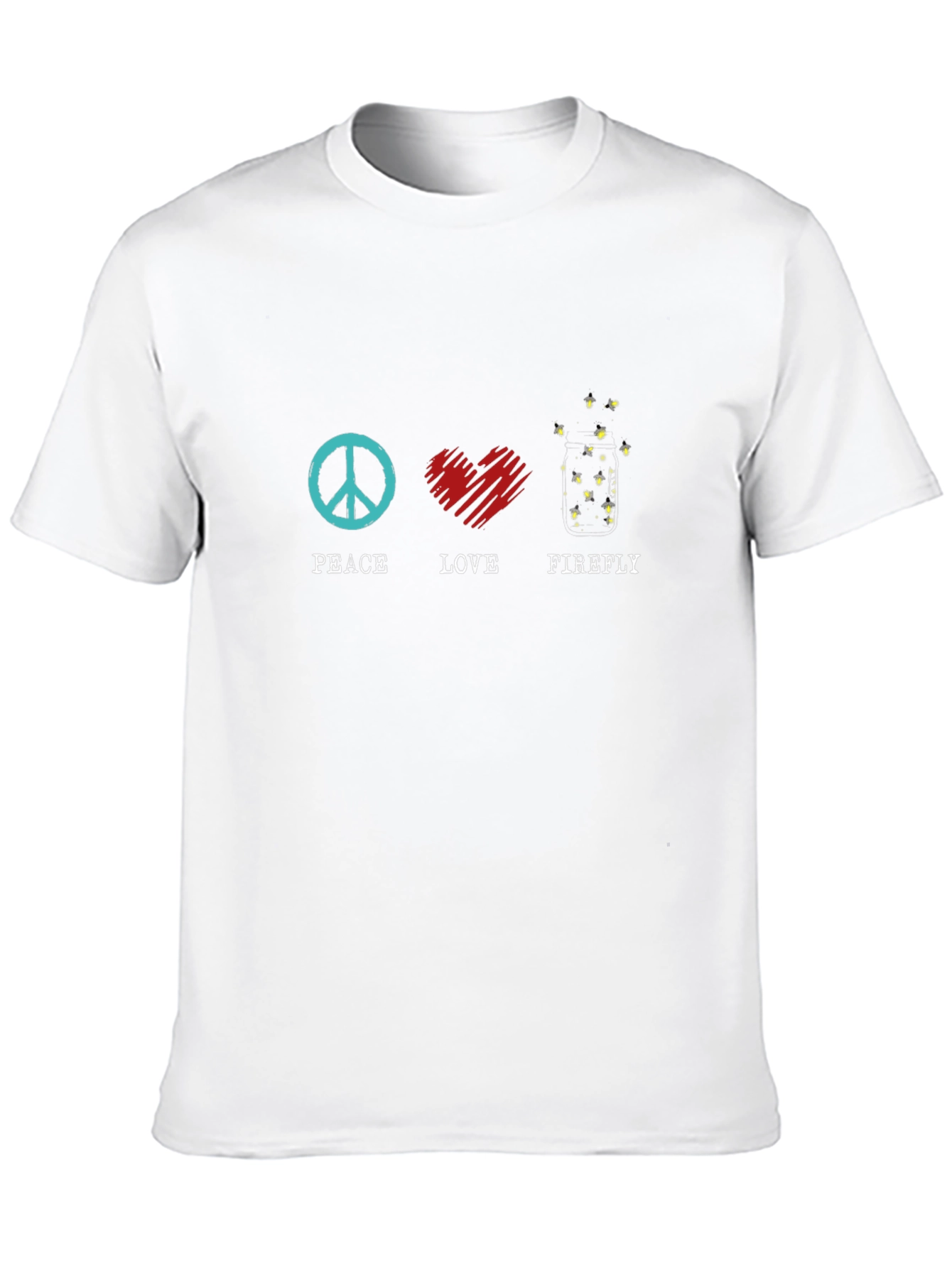 Peace Love Firefly Graphic Tee - Black
