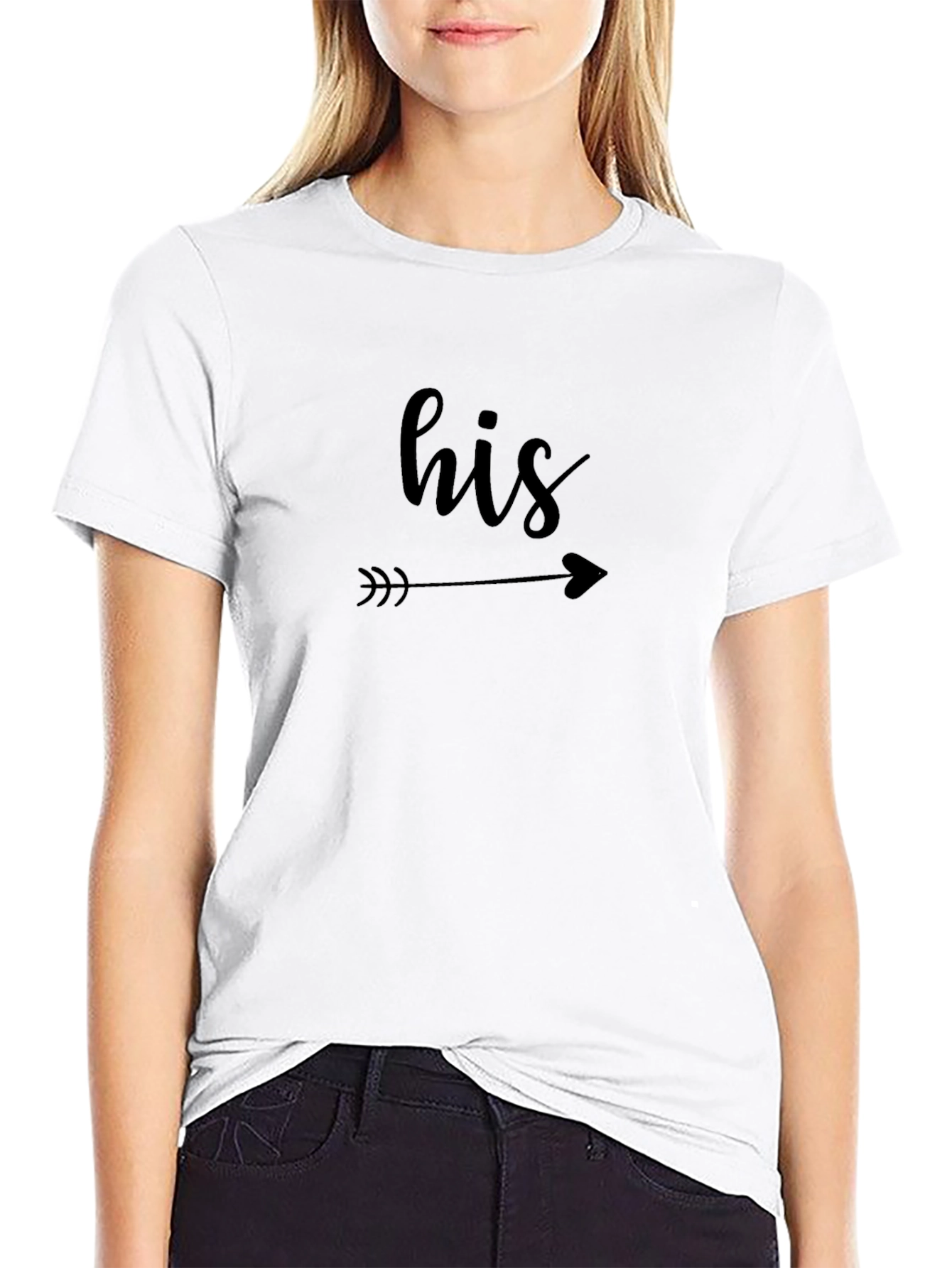 His Arrow Graphic Tee - Couples Matching Shirt