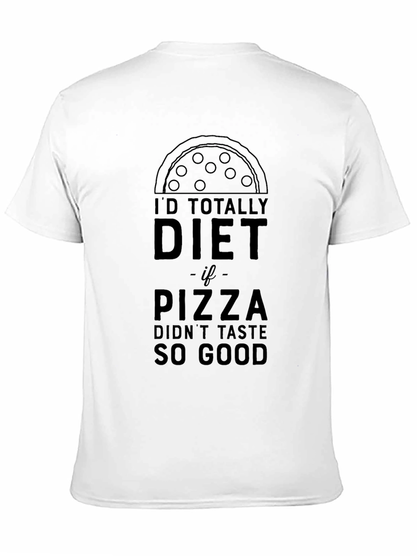 Funny Pizza Diet T-Shirt - Unisex Black Tee