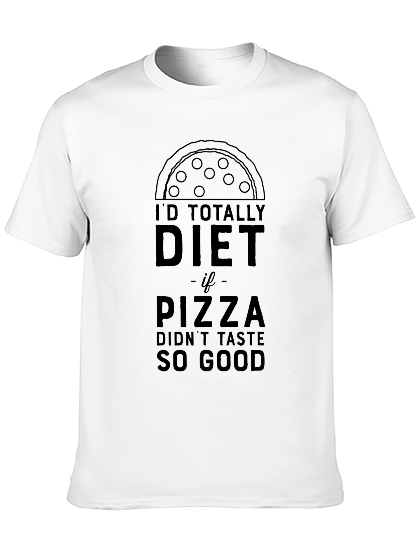 Funny Pizza Diet T-Shirt - Unisex Black Tee