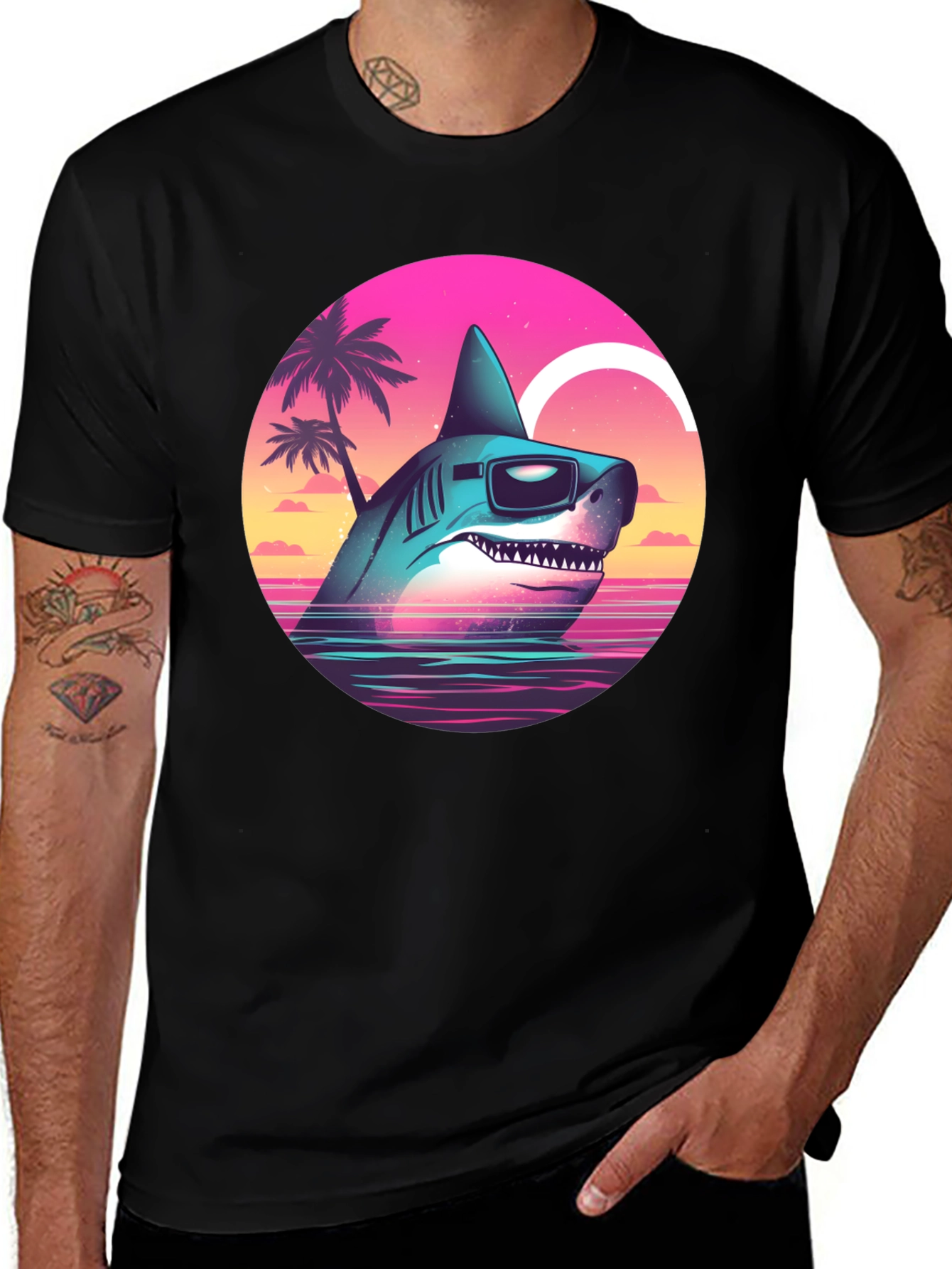 Retro Shark T-Shirt - Summer Vibes