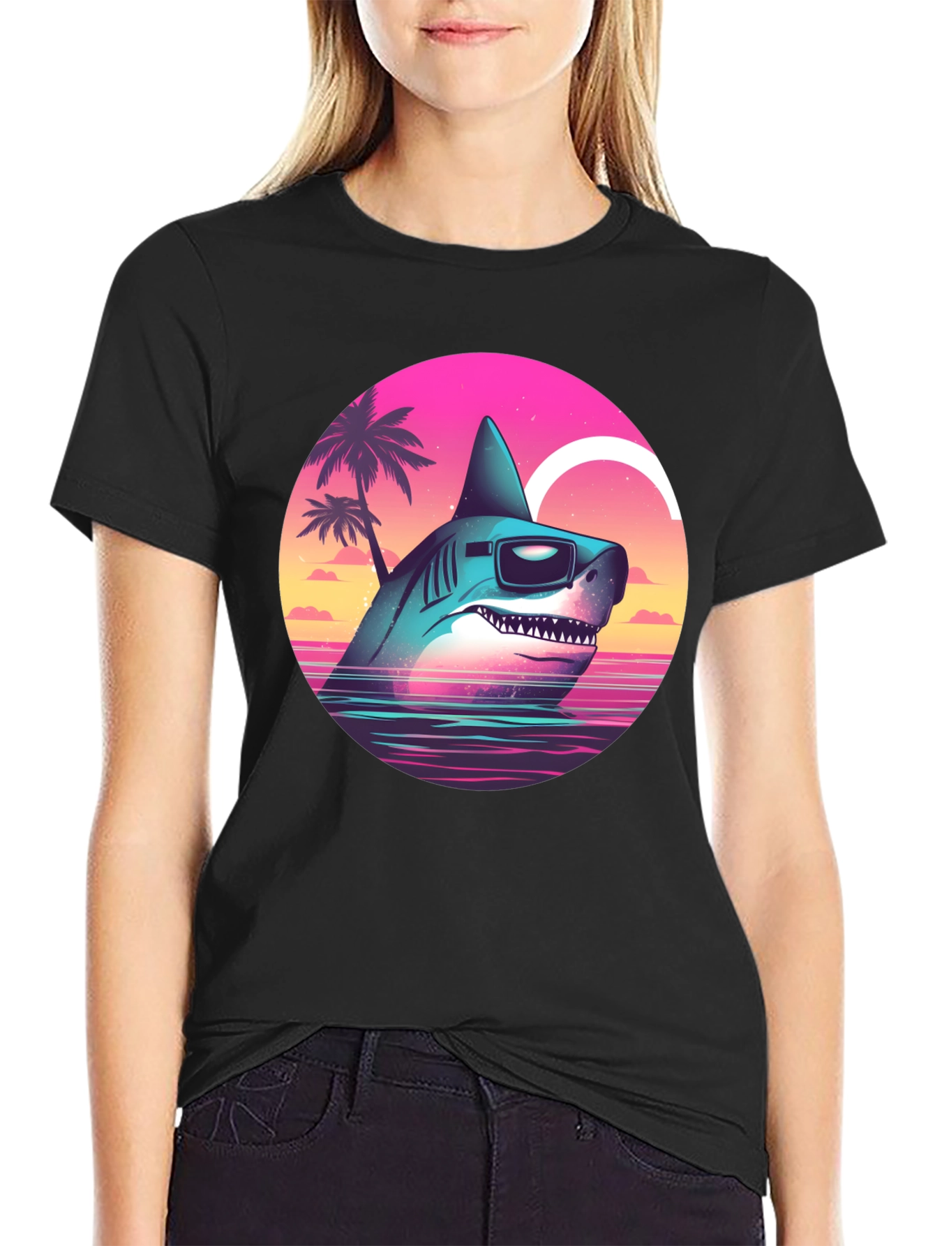 Retro Shark T-Shirt - Summer Vibes