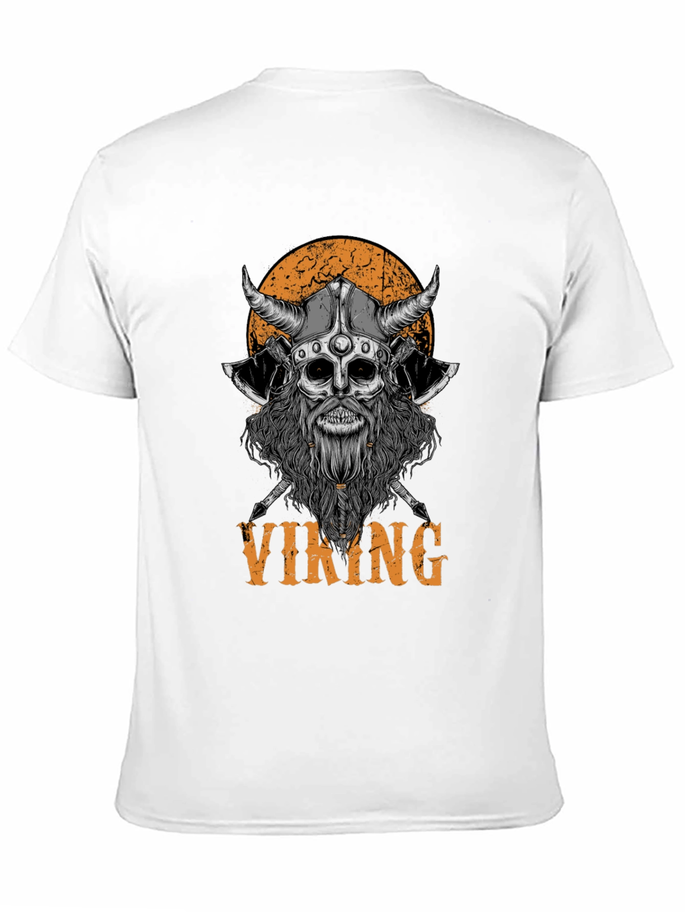 Viking Skull Graphic Black T-Shirt