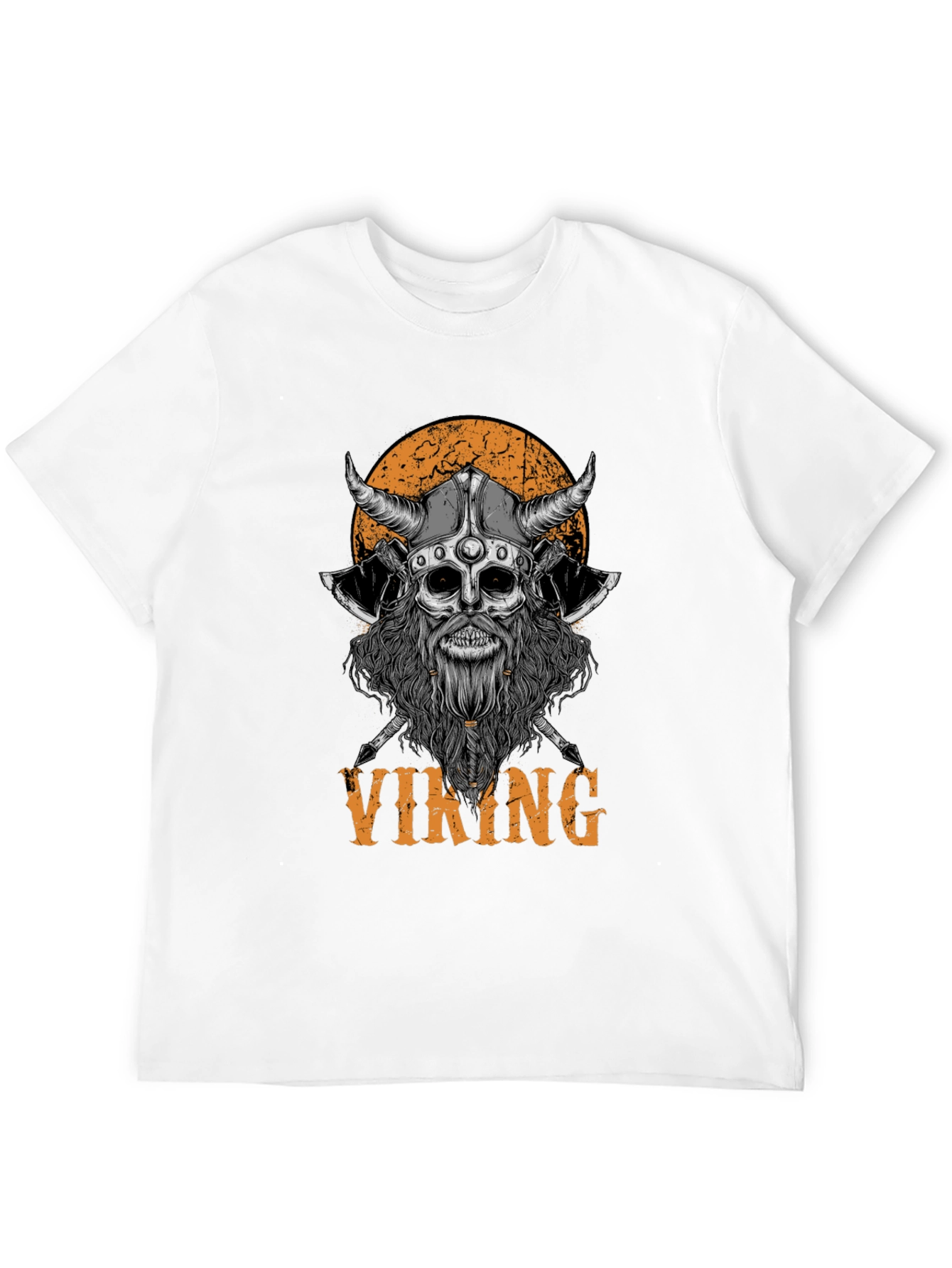 Viking Skull Graphic Black T-Shirt