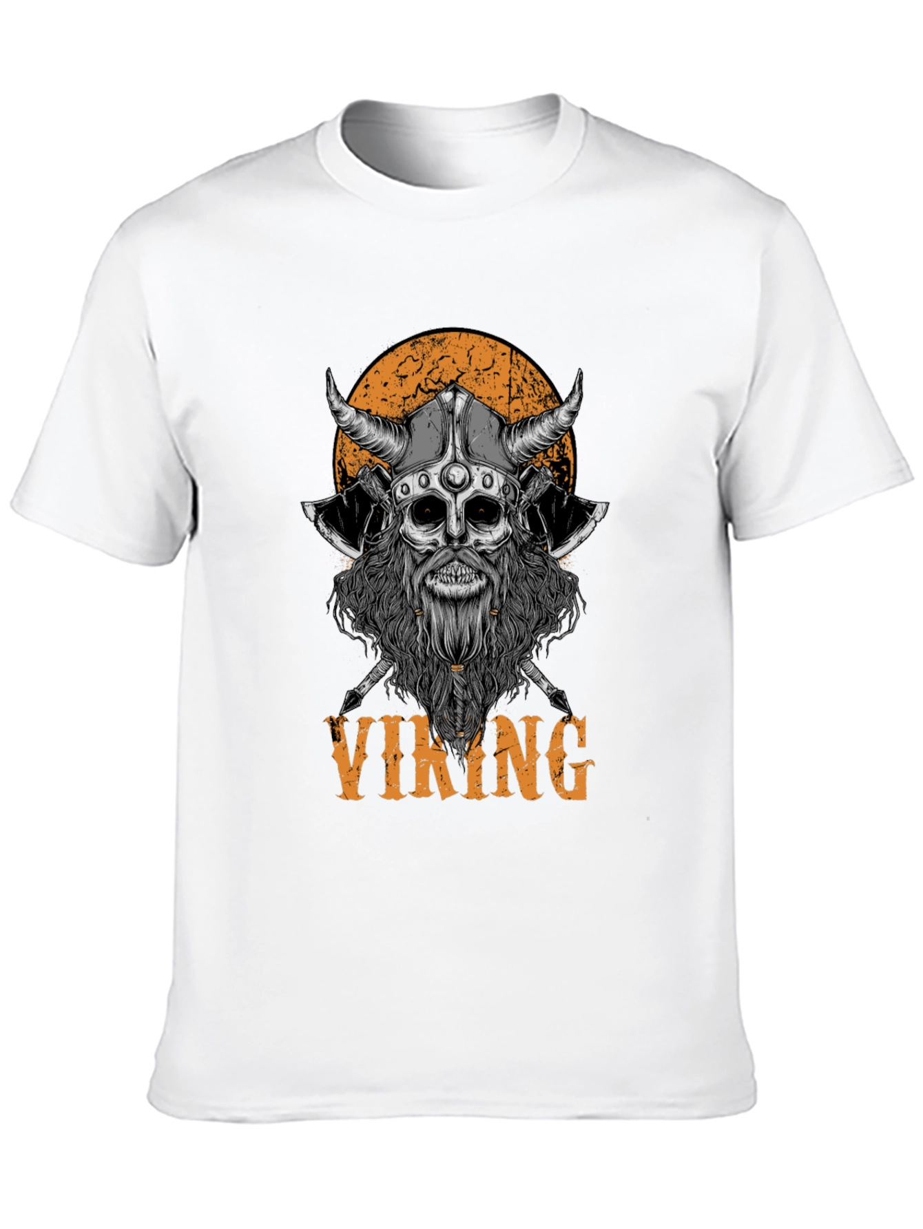 Viking Skull Graphic Black T-Shirt